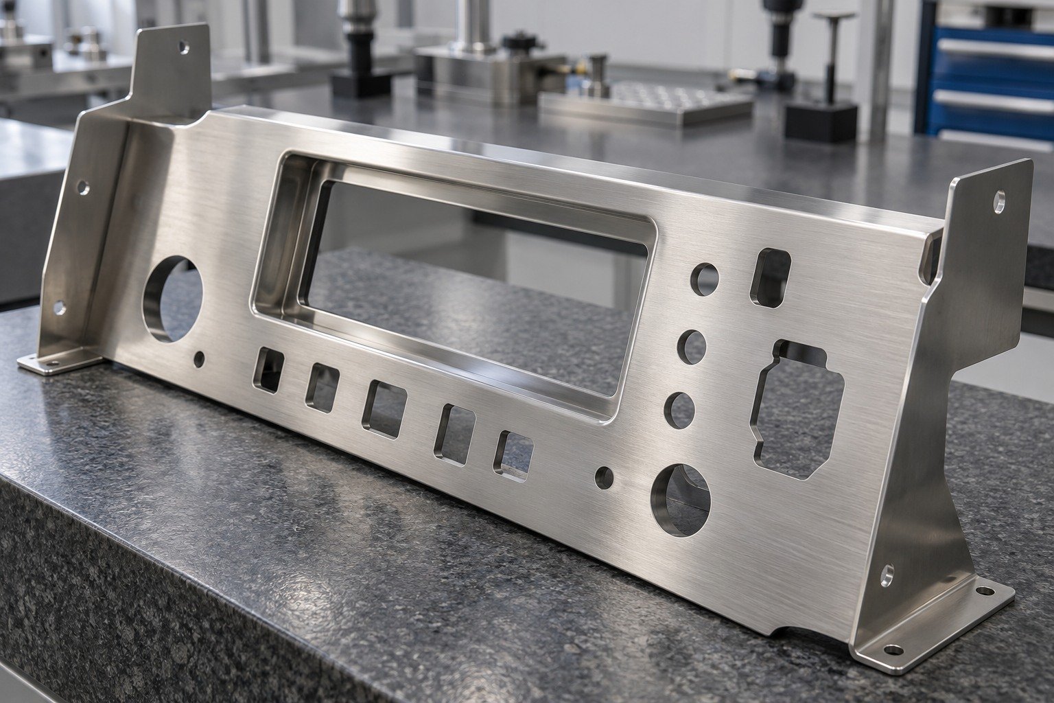 Stainless Steel — illustrative brushed or mechanically polished metal component