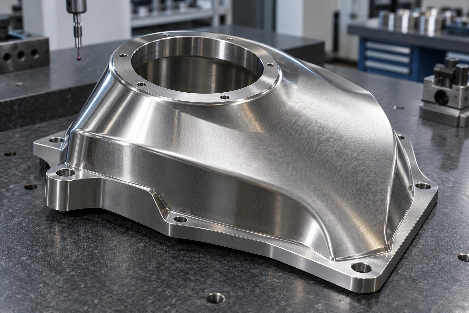 Reflective Surfaces — Your Part — illustrative brushed or mechanically polished metal component