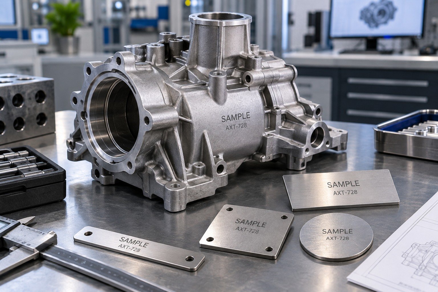 Project Brief — illustrative industrial laser-marked component