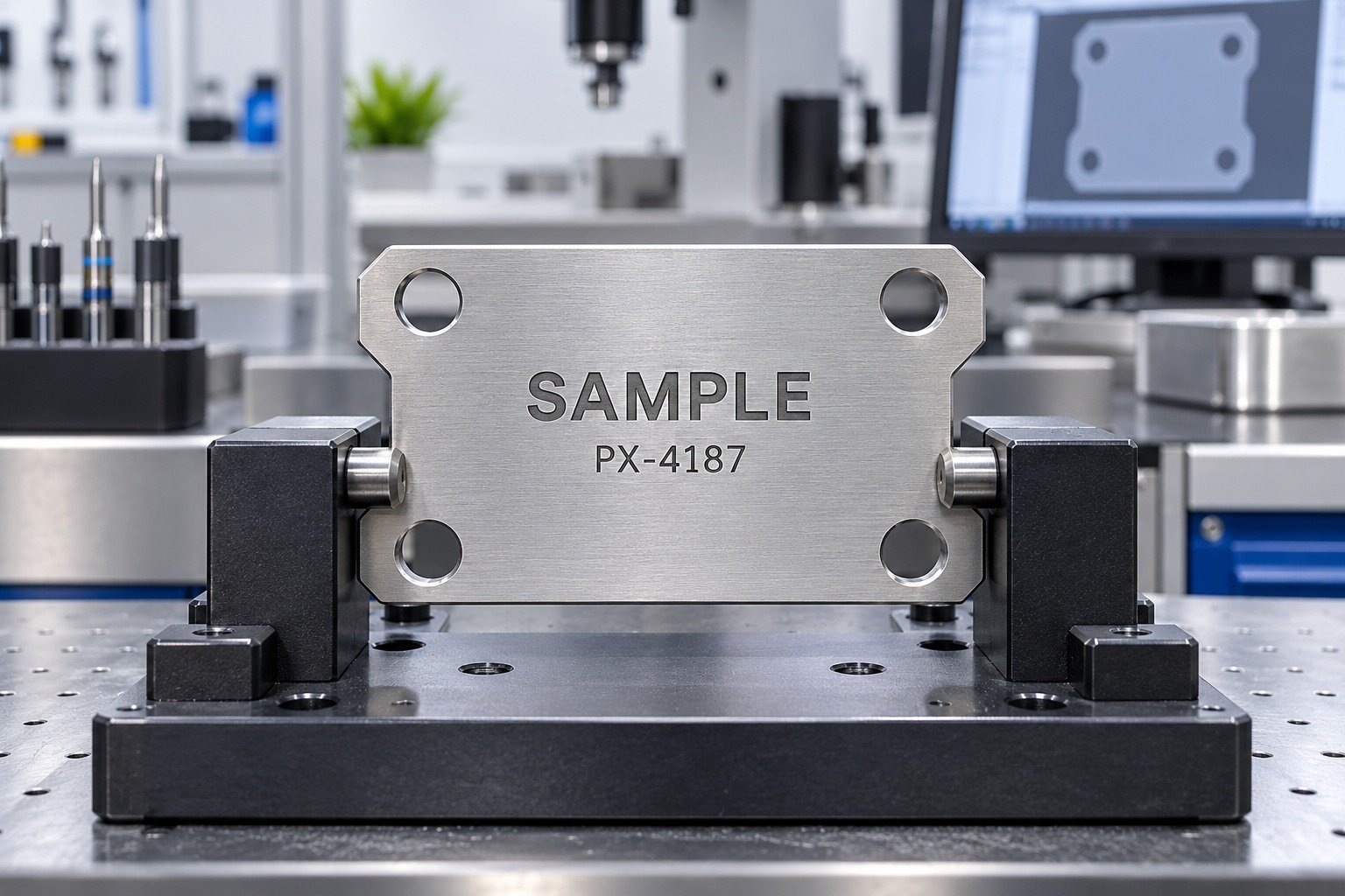 Artwork Release — illustrative industrial laser-marked component