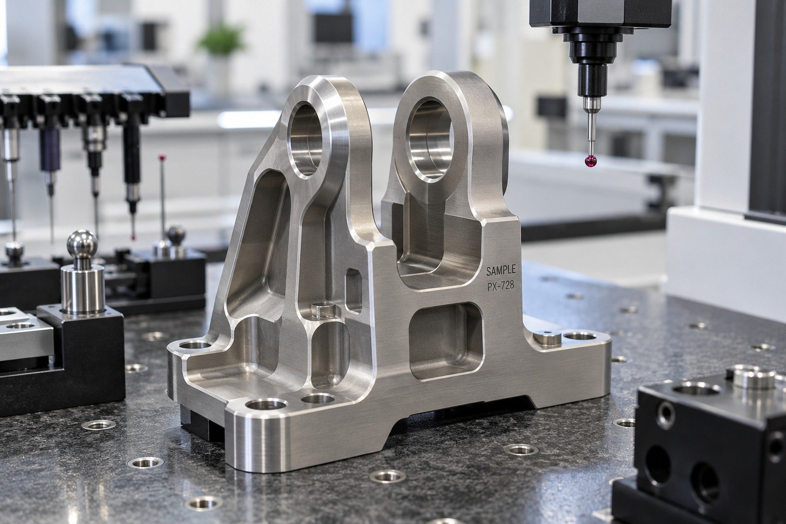 Your Custom Part — Acceptance — illustrative industrial laser-marked component