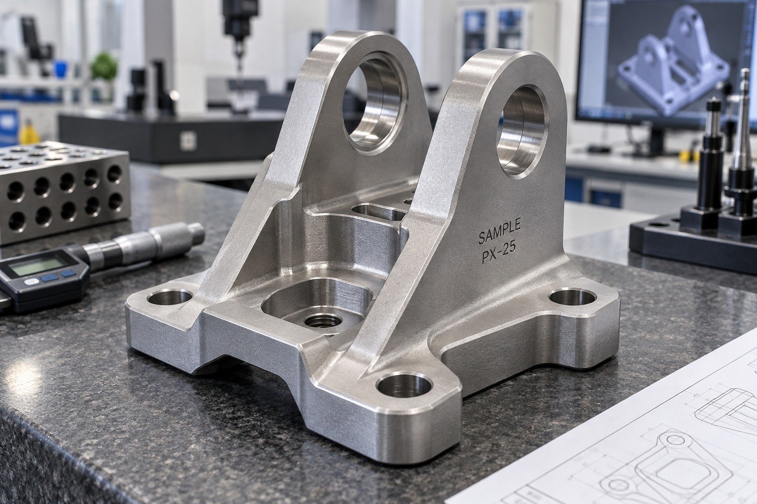 Your Custom Part — Your Part — illustrative industrial laser-marked component