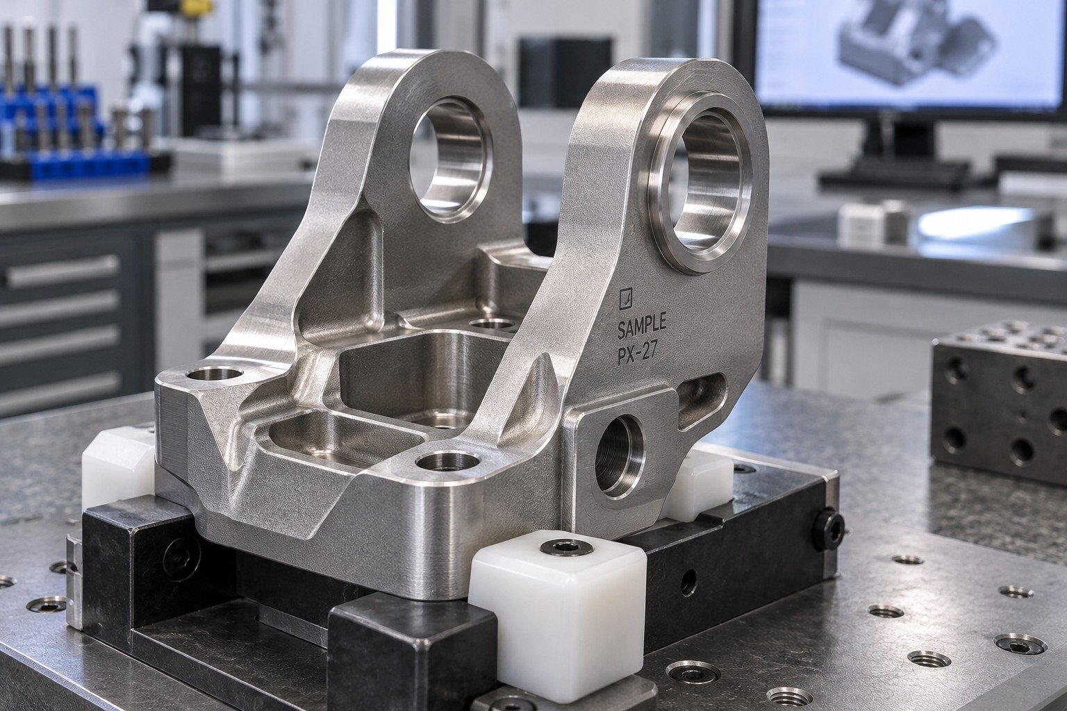 Your Custom Part — Artwork & Location — illustrative industrial laser-marked component