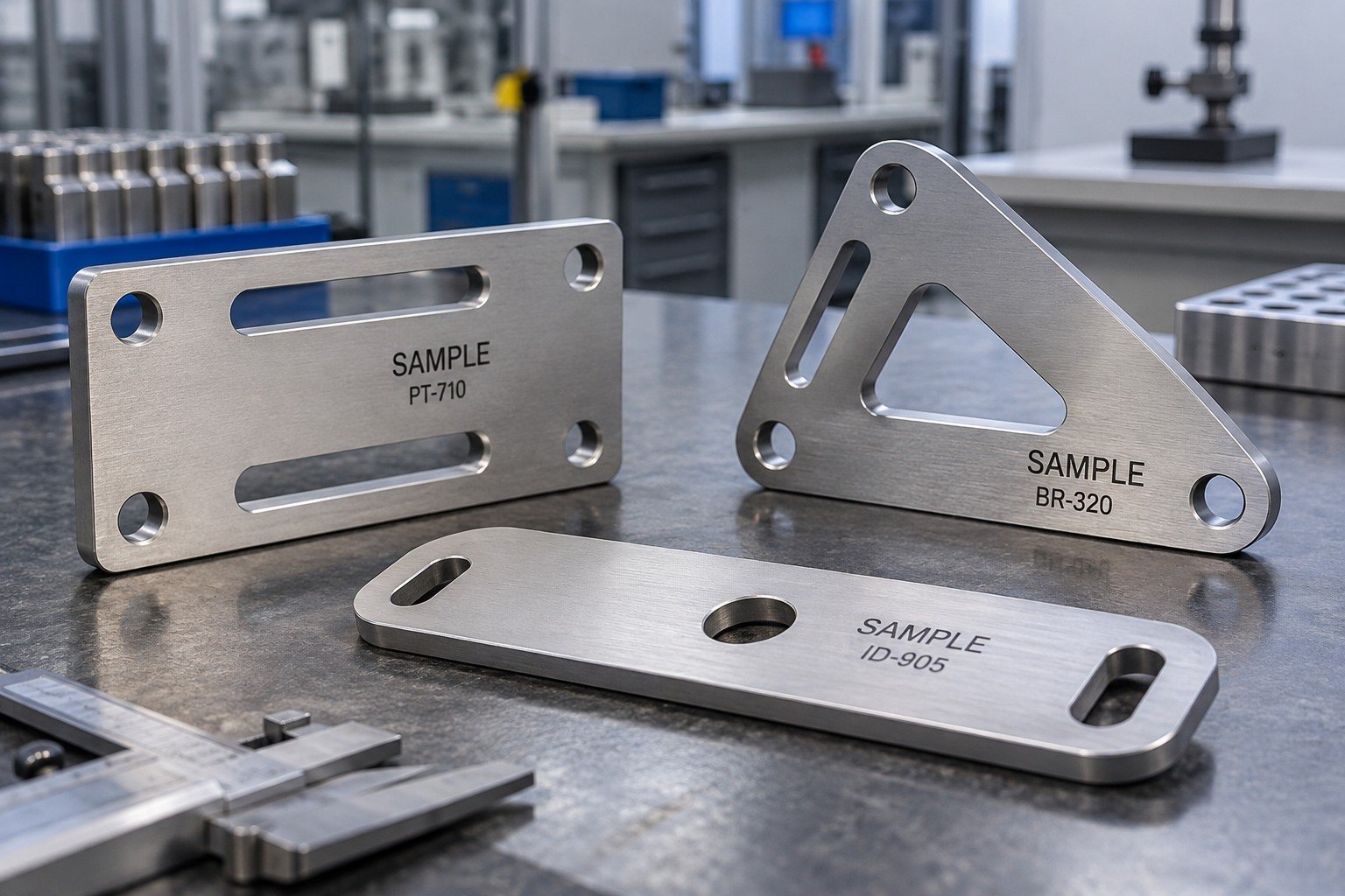 Content & Revisions — illustrative industrial laser-marked component