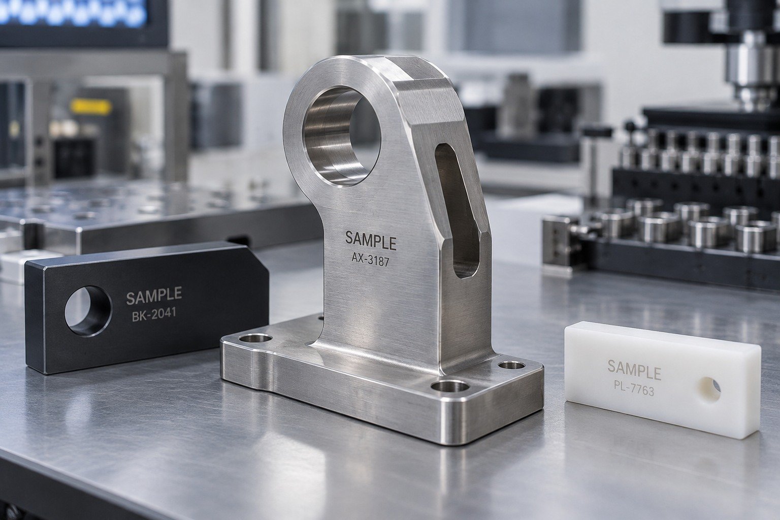 Substrate & Finish — illustrative industrial laser-marked component