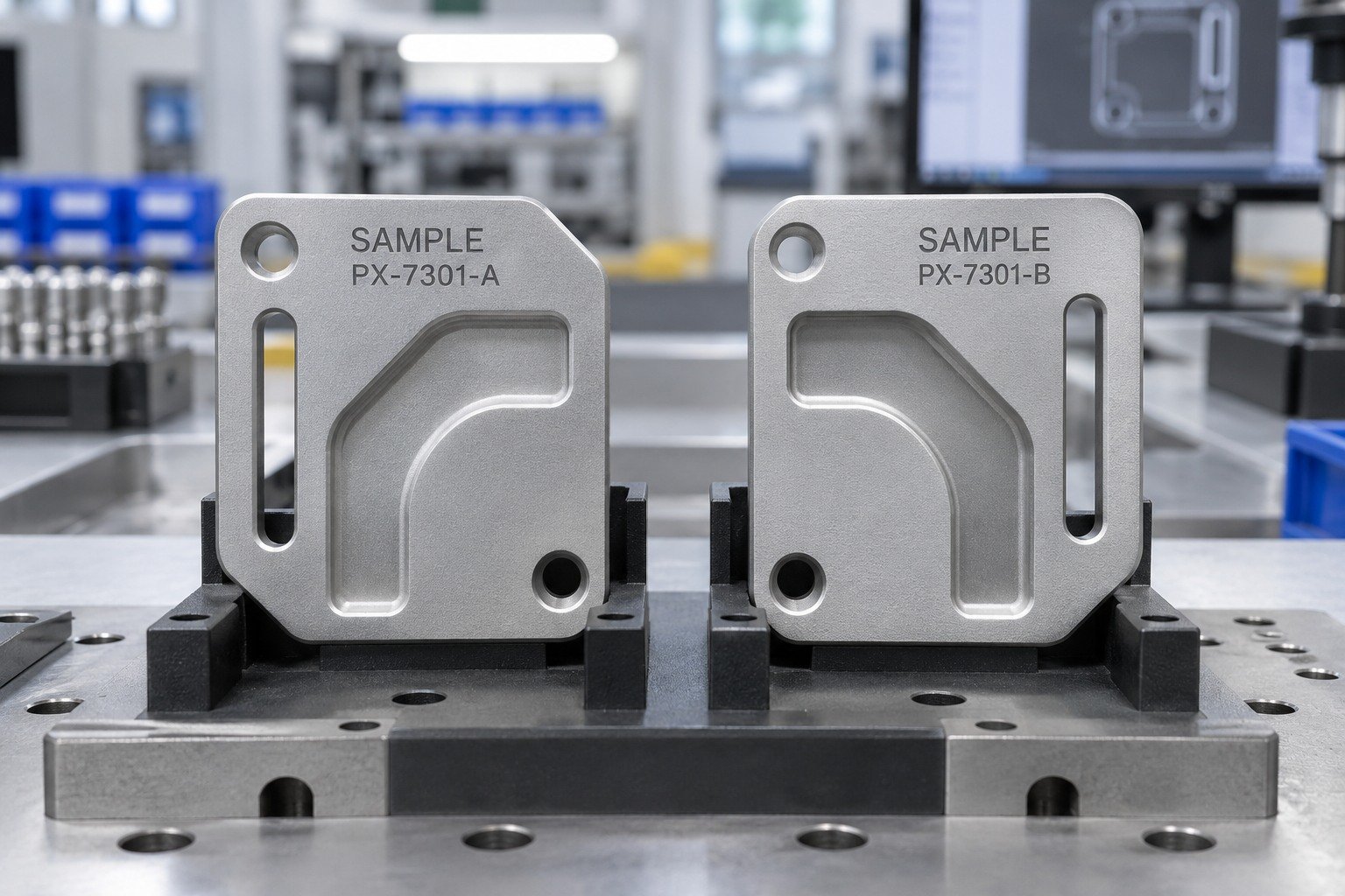 Nameplates & Tags — Artwork & Location — illustrative industrial laser-marked component