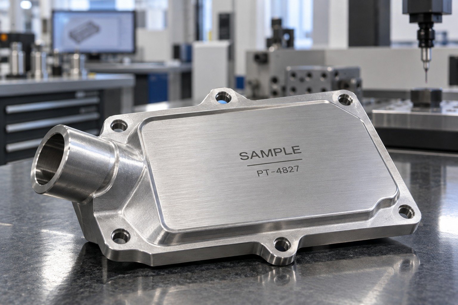 Equipment Identification — illustrative industrial laser-marked component