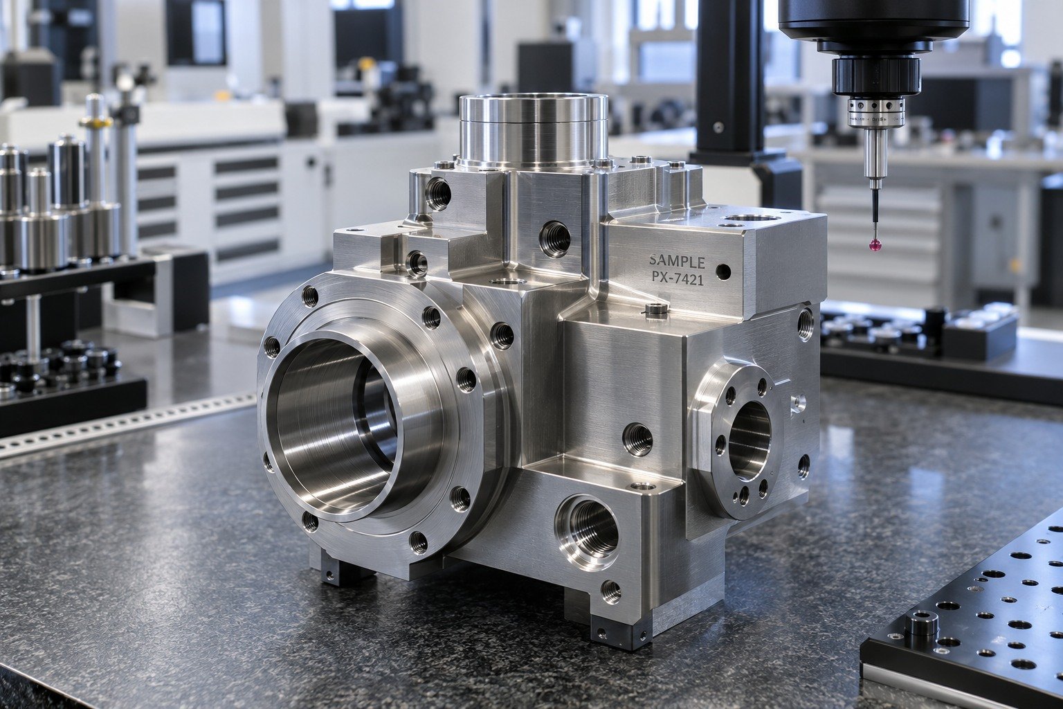 Machined Components — Acceptance — illustrative industrial laser-marked component