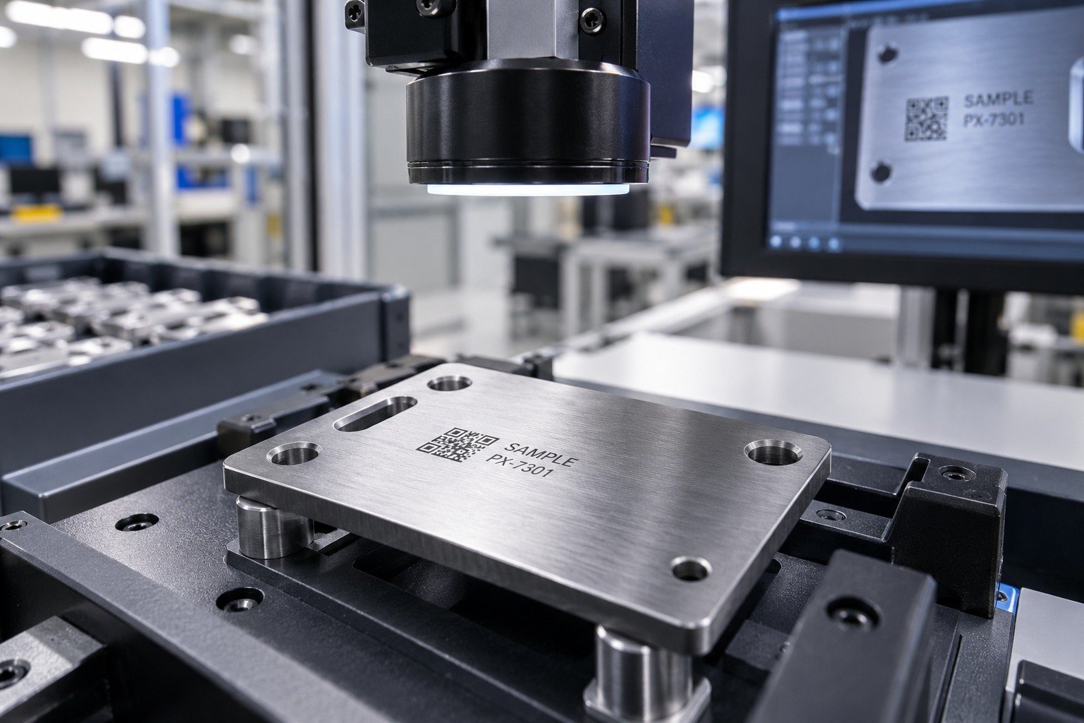 Final Condition — illustrative industrial laser-marked component