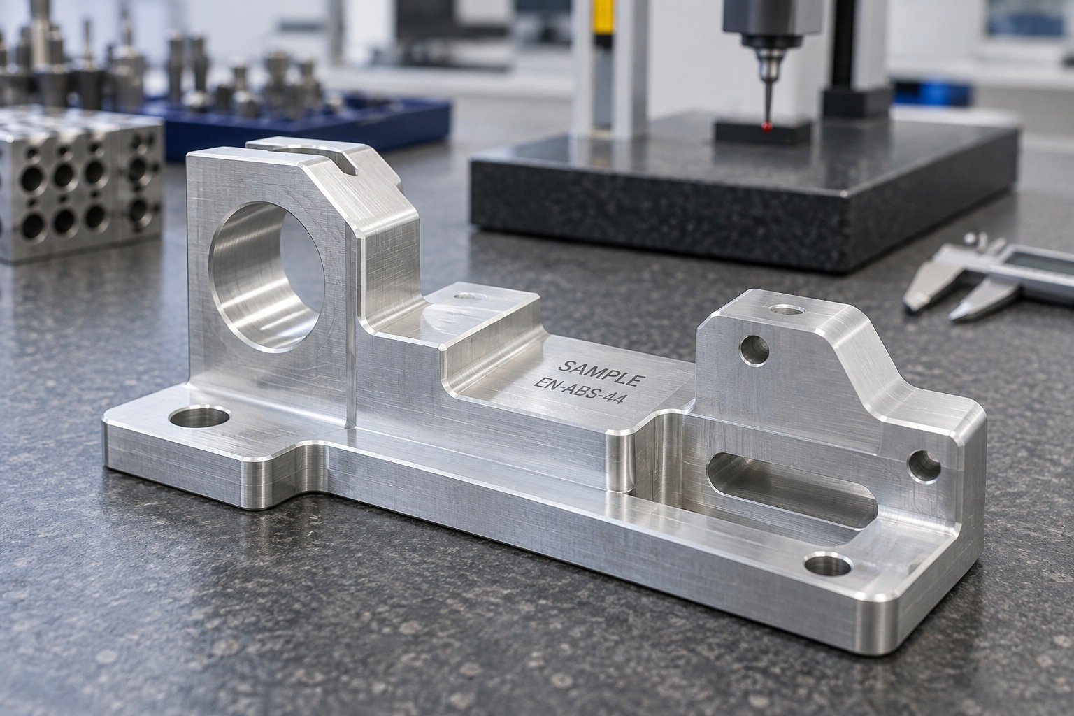 Aluminum — illustrative industrial laser-marked component