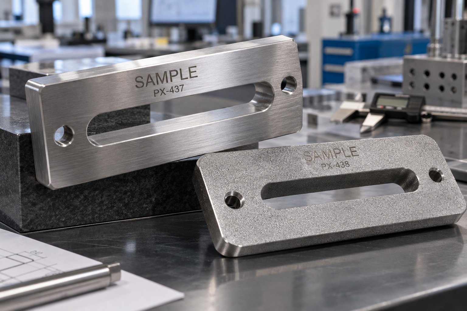 Stainless Steel — illustrative industrial laser-marked component