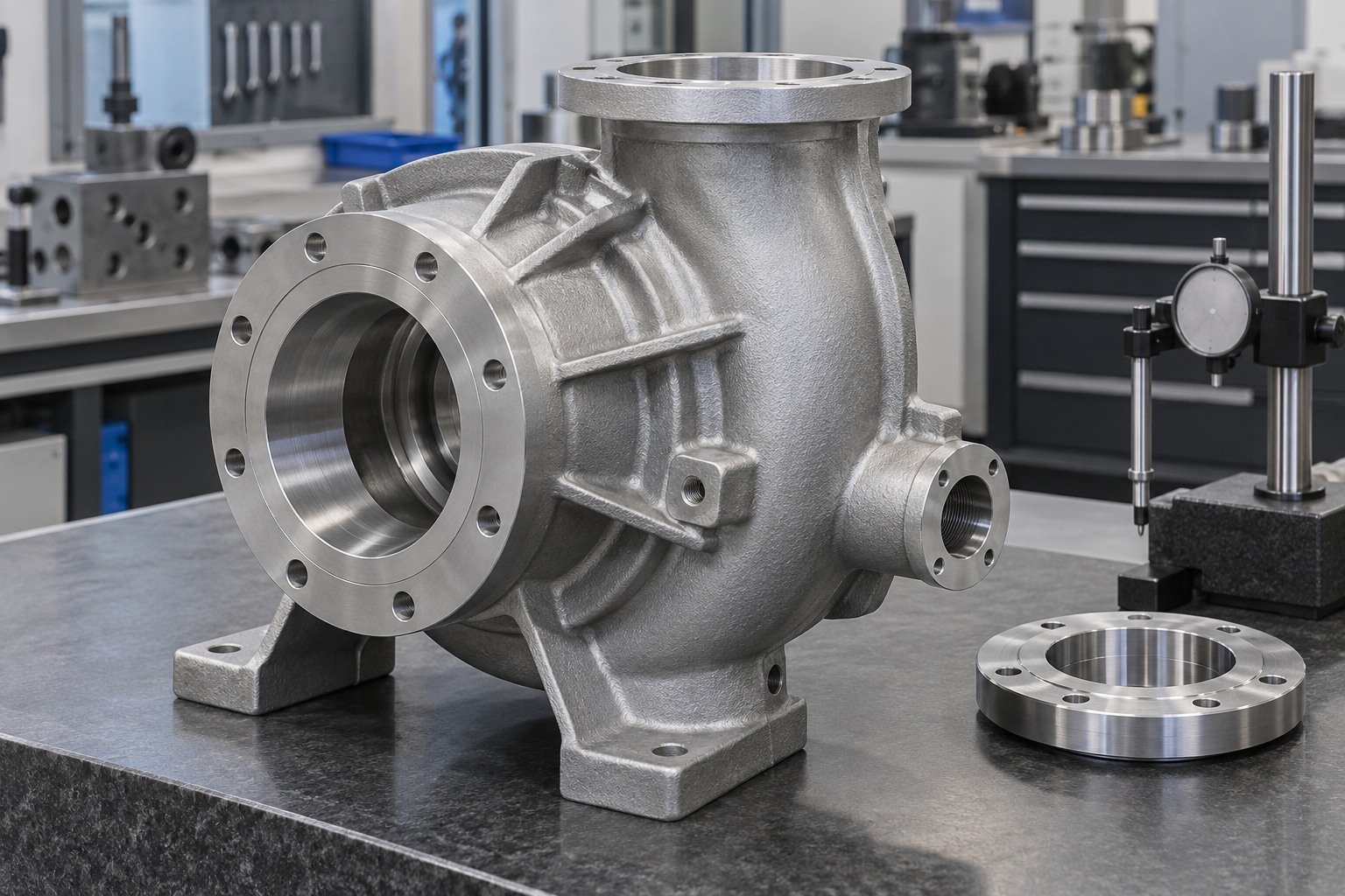 Cast Components — Acceptance — illustrative media-blasted metal component