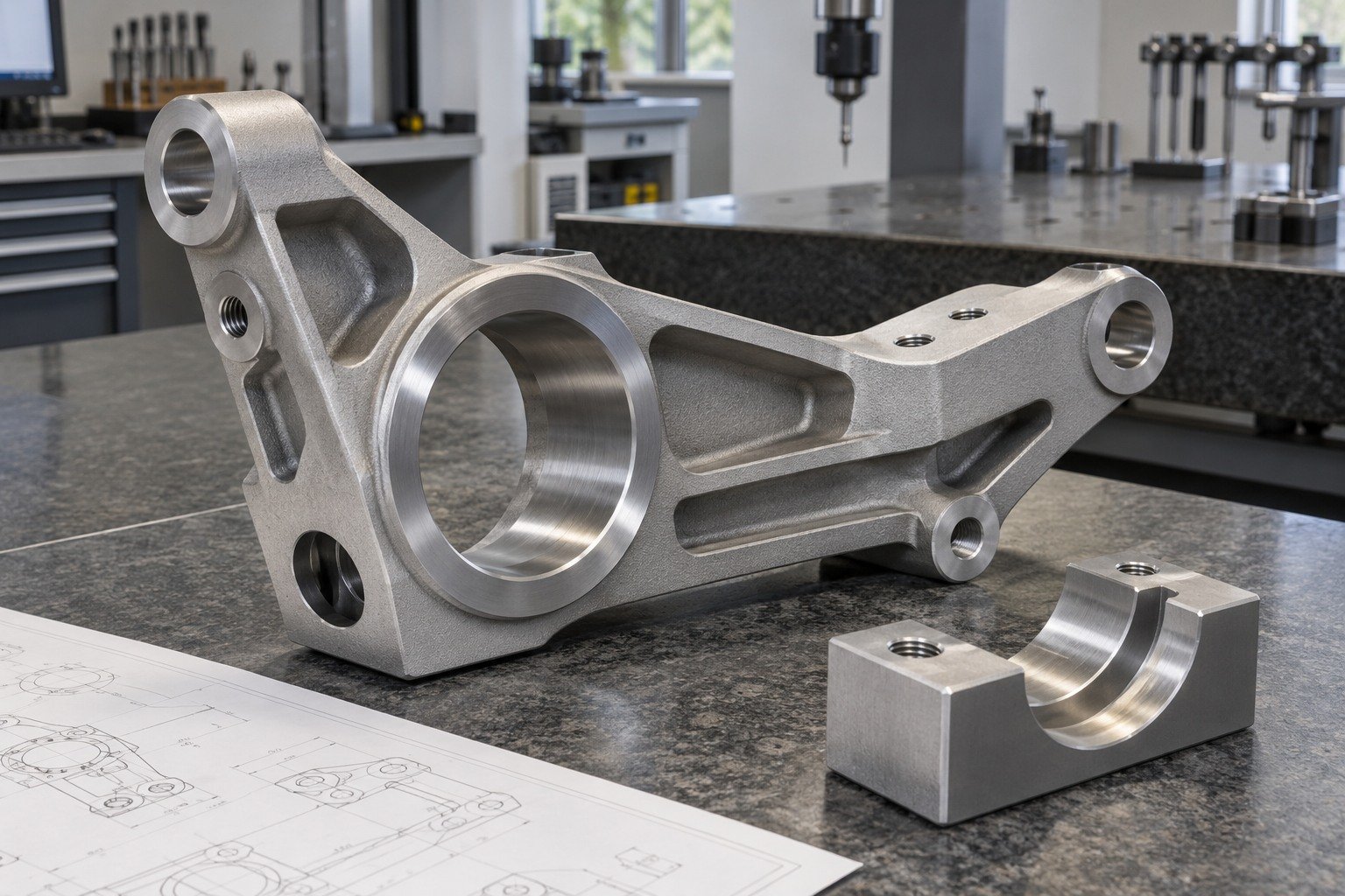 Review & Prepare — illustrative media-blasted metal component