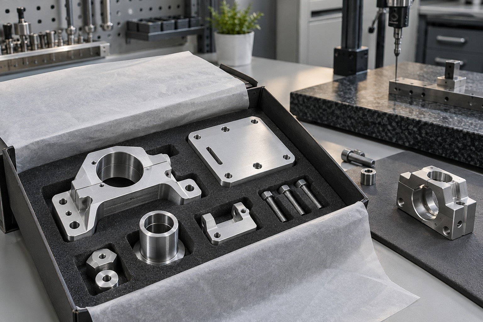 Shipment Release — illustrative media-blasted metal component