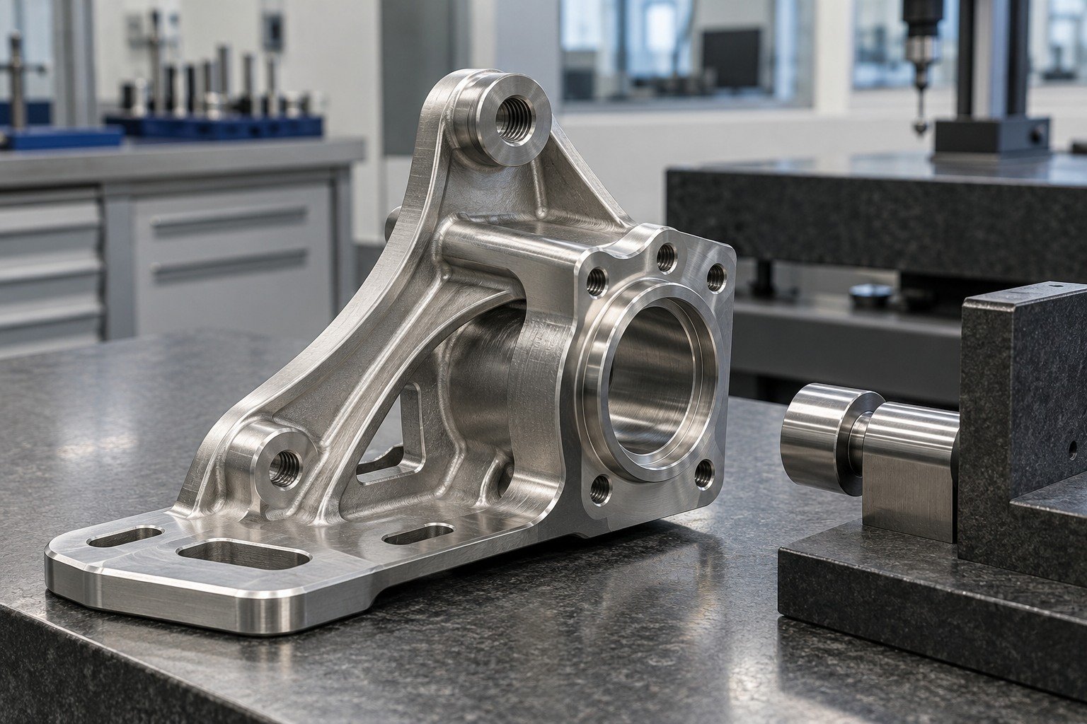 Stainless Components — Acceptance — illustrative media-blasted metal component