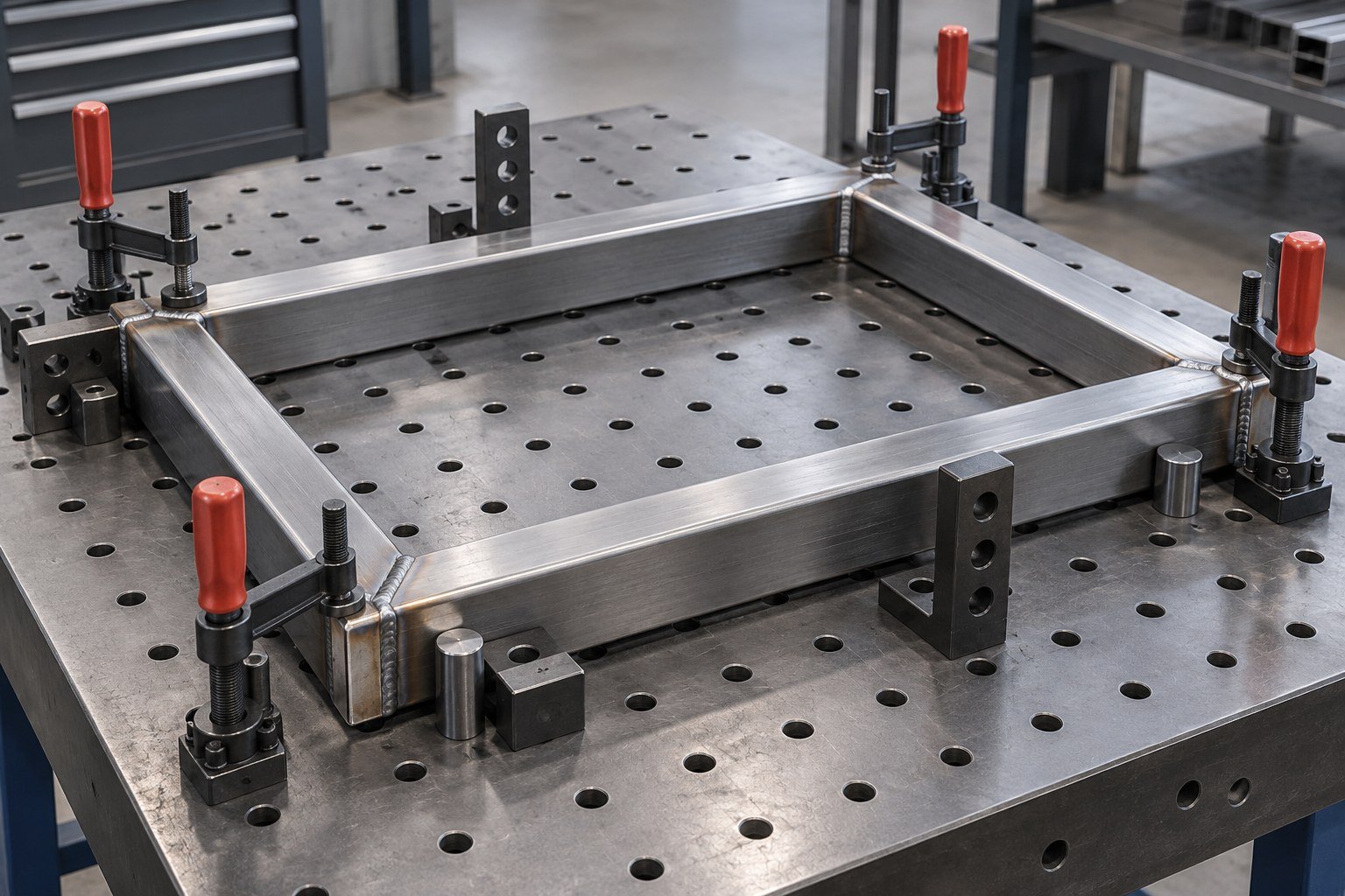 Distortion Control — illustrative weld detail