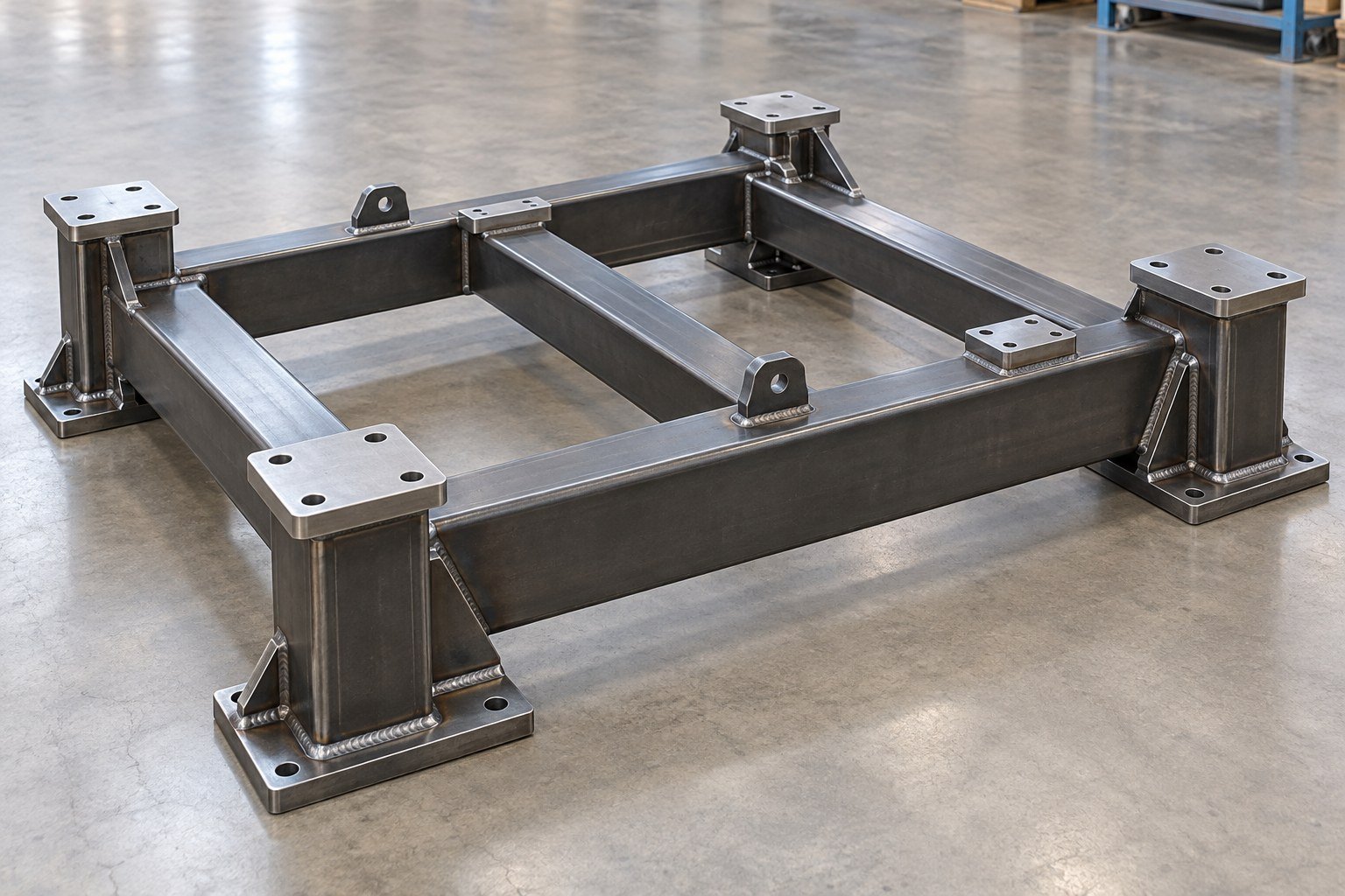 Machining — illustrative welded assembly or process detail