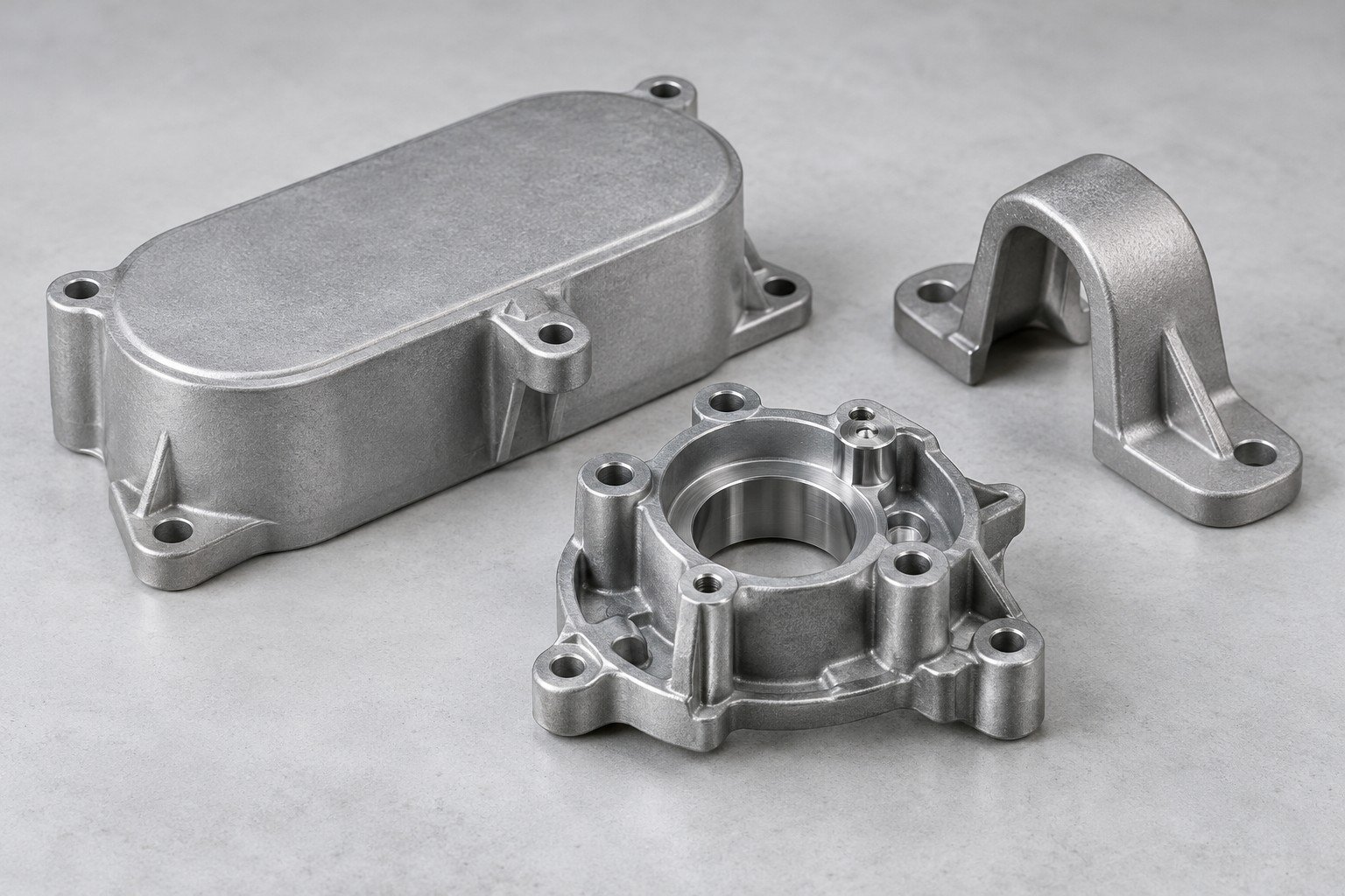 Trois états d’une pièce en zinc — concepts illustratifs