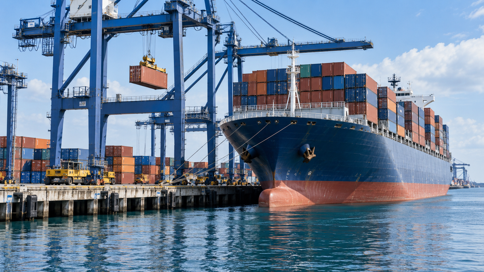 Illustrative ocean freight route