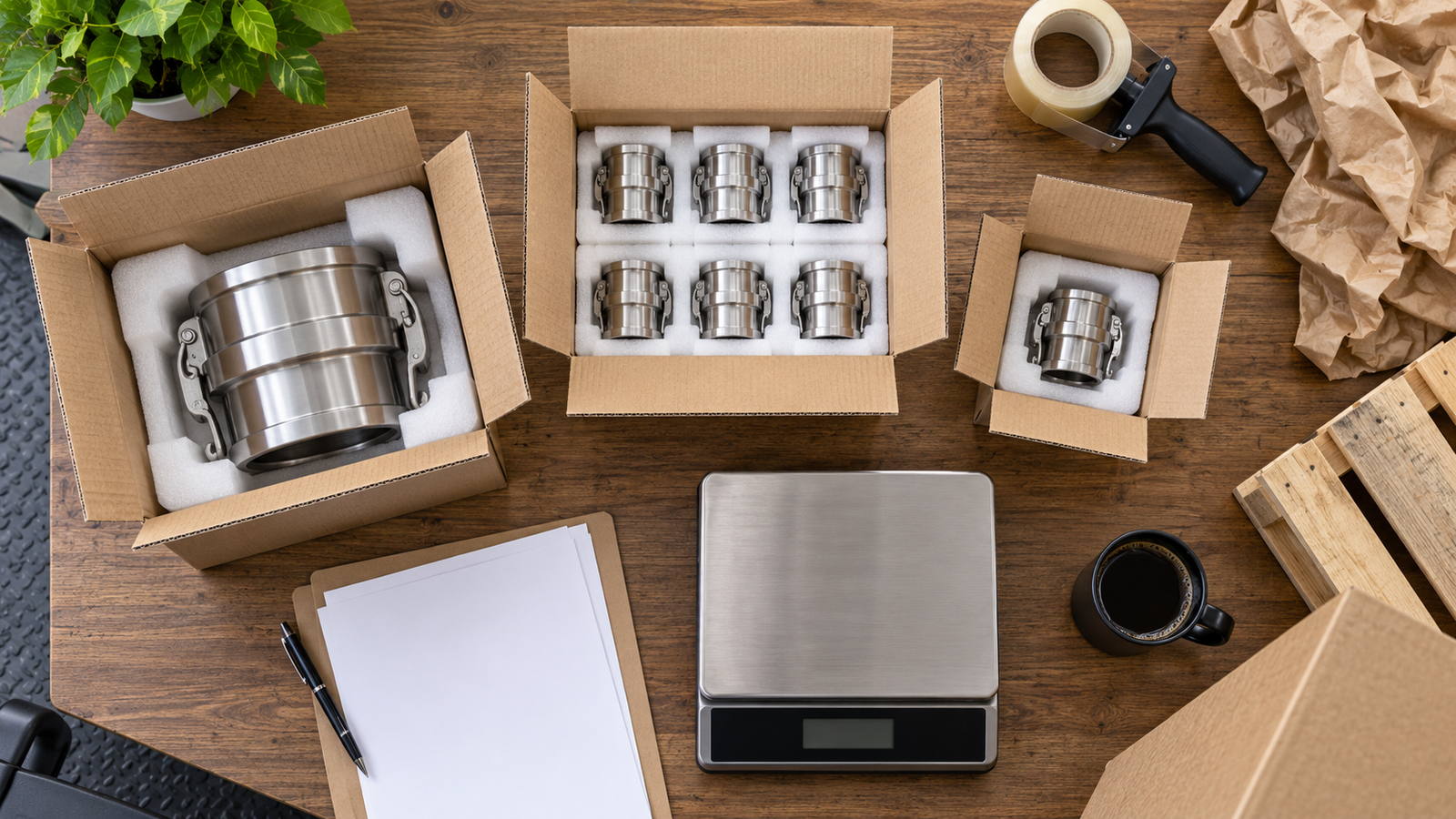 Illustrative shipment size planning for manufactured-part shipments
