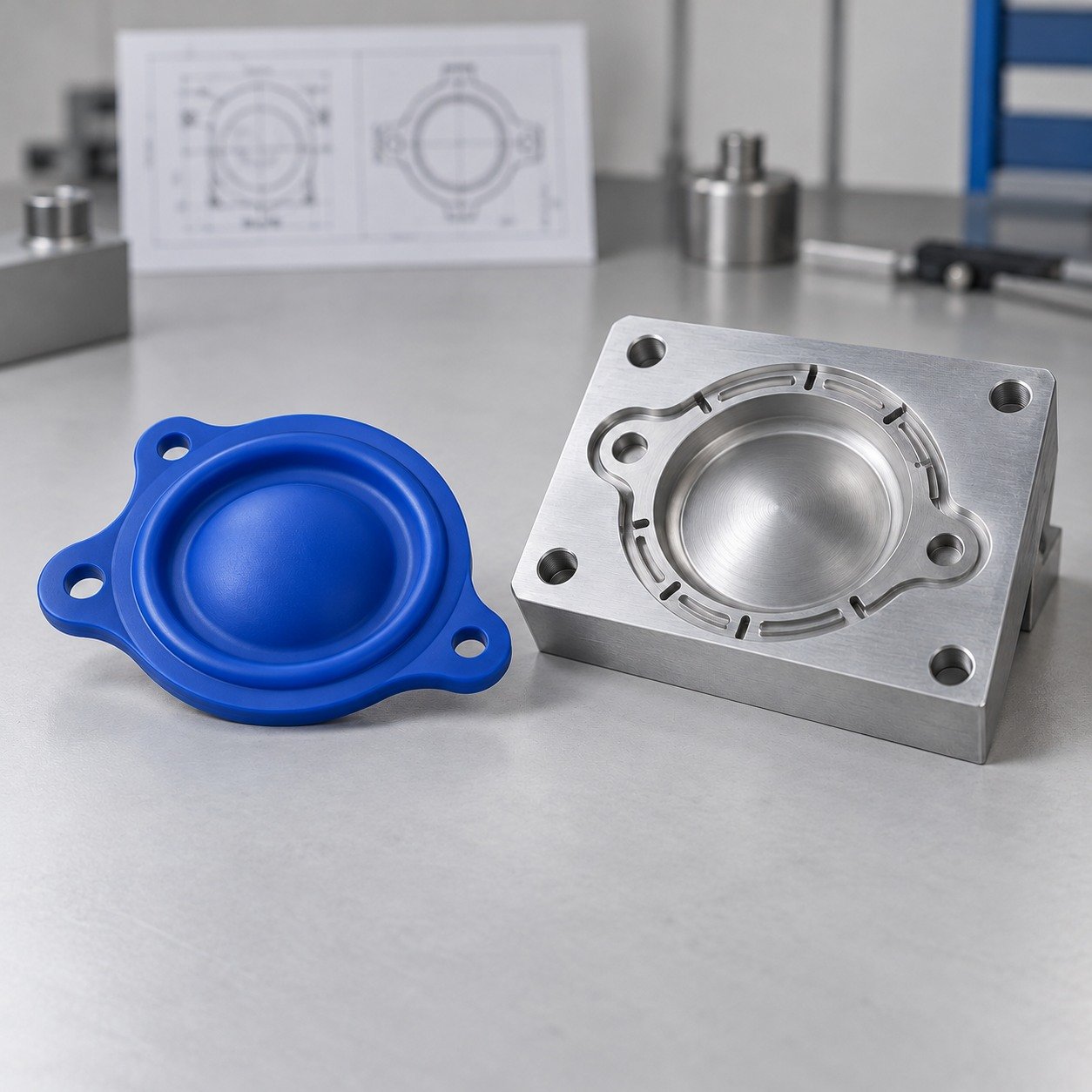 Illustrative custom silicone membrane or connector seal