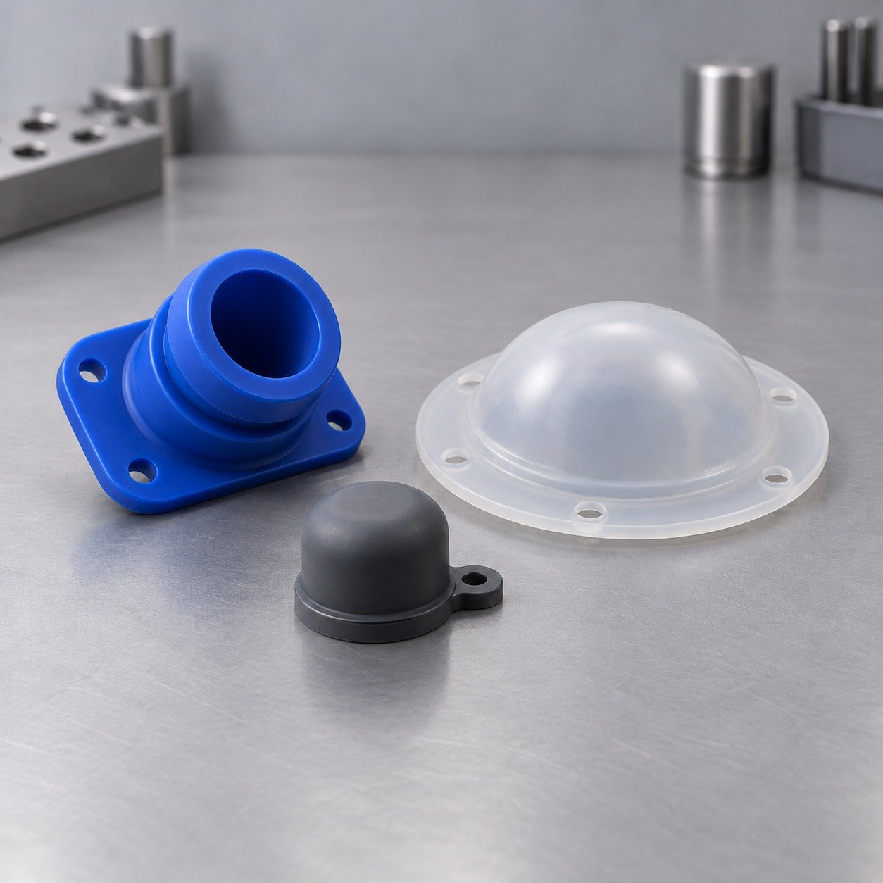 Illustrative custom silicone membrane or connector seal