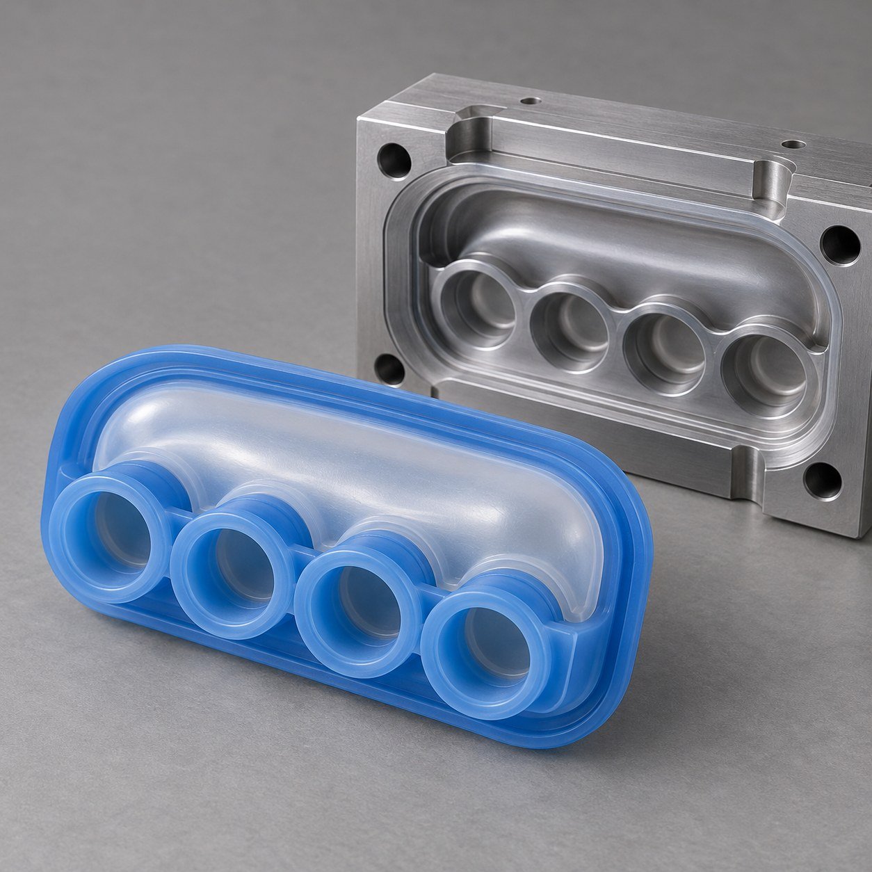 Membrana o sello de conector de silicona ilustrativo