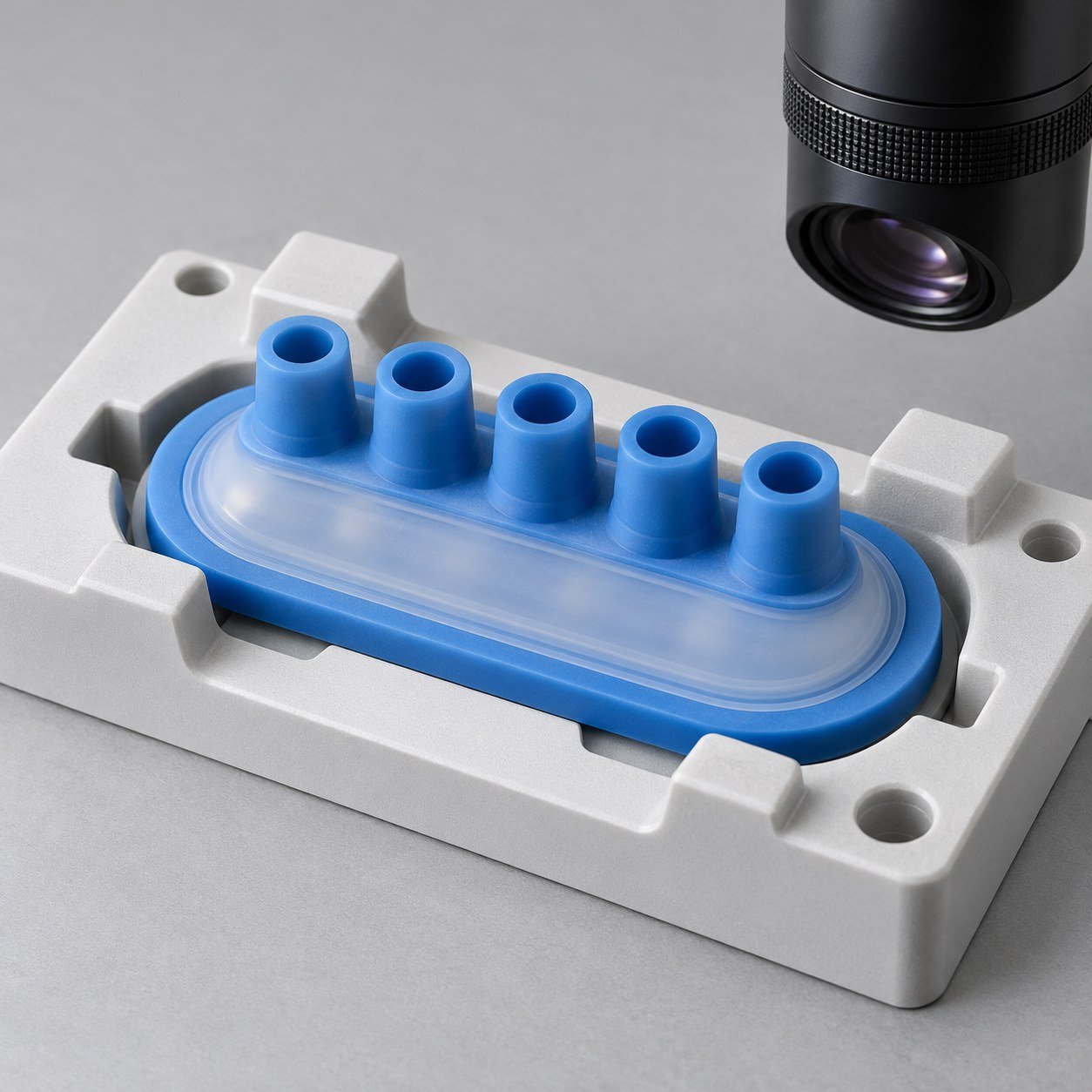 Membrane ou joint de connecteur silicone illustratif