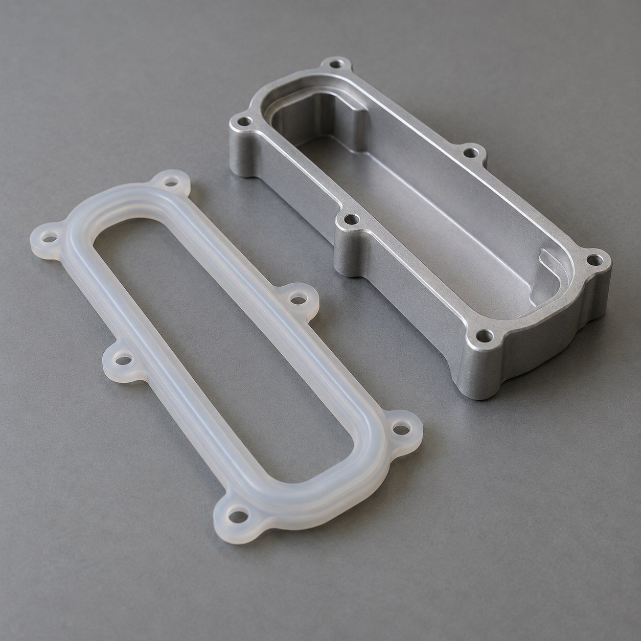 Tenuta silicone stampata e geometria di accoppiamento illustrative