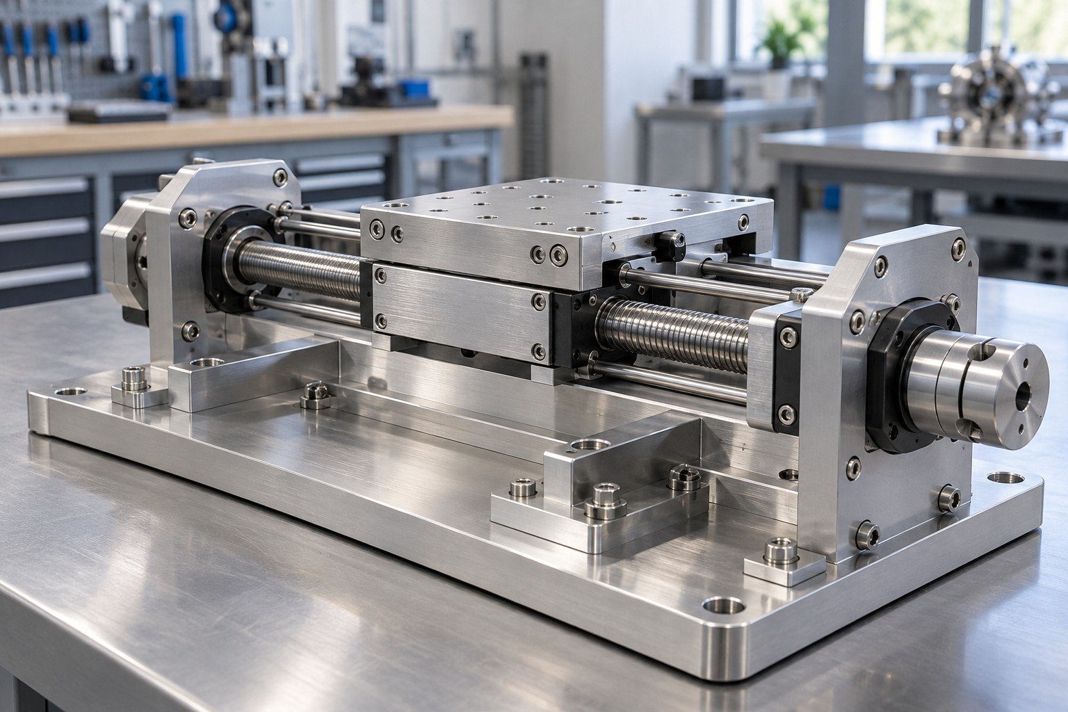 Stainless mounting plates and clean precision fasteners