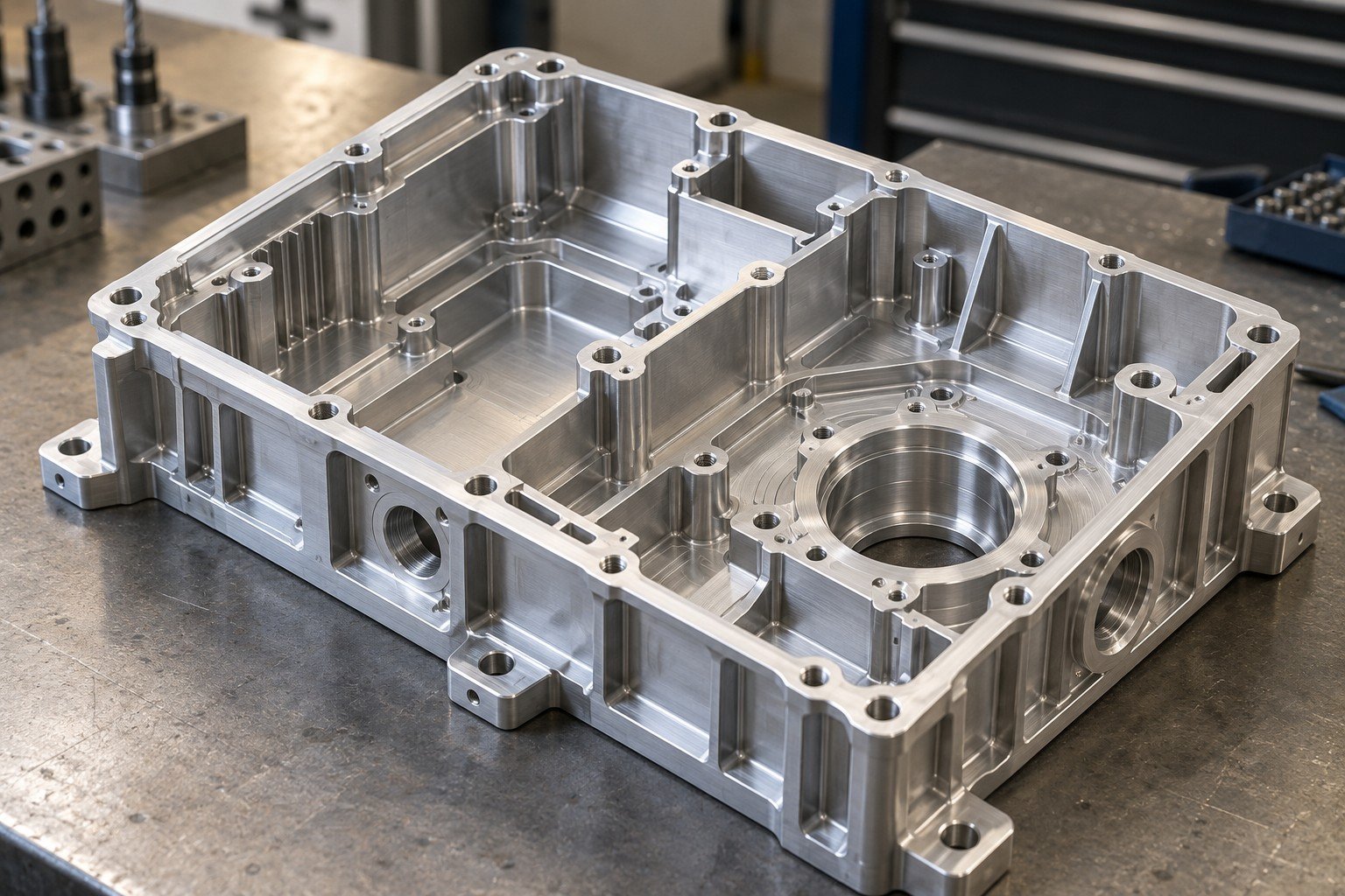 Aluminum component concept — illustrative generated concept