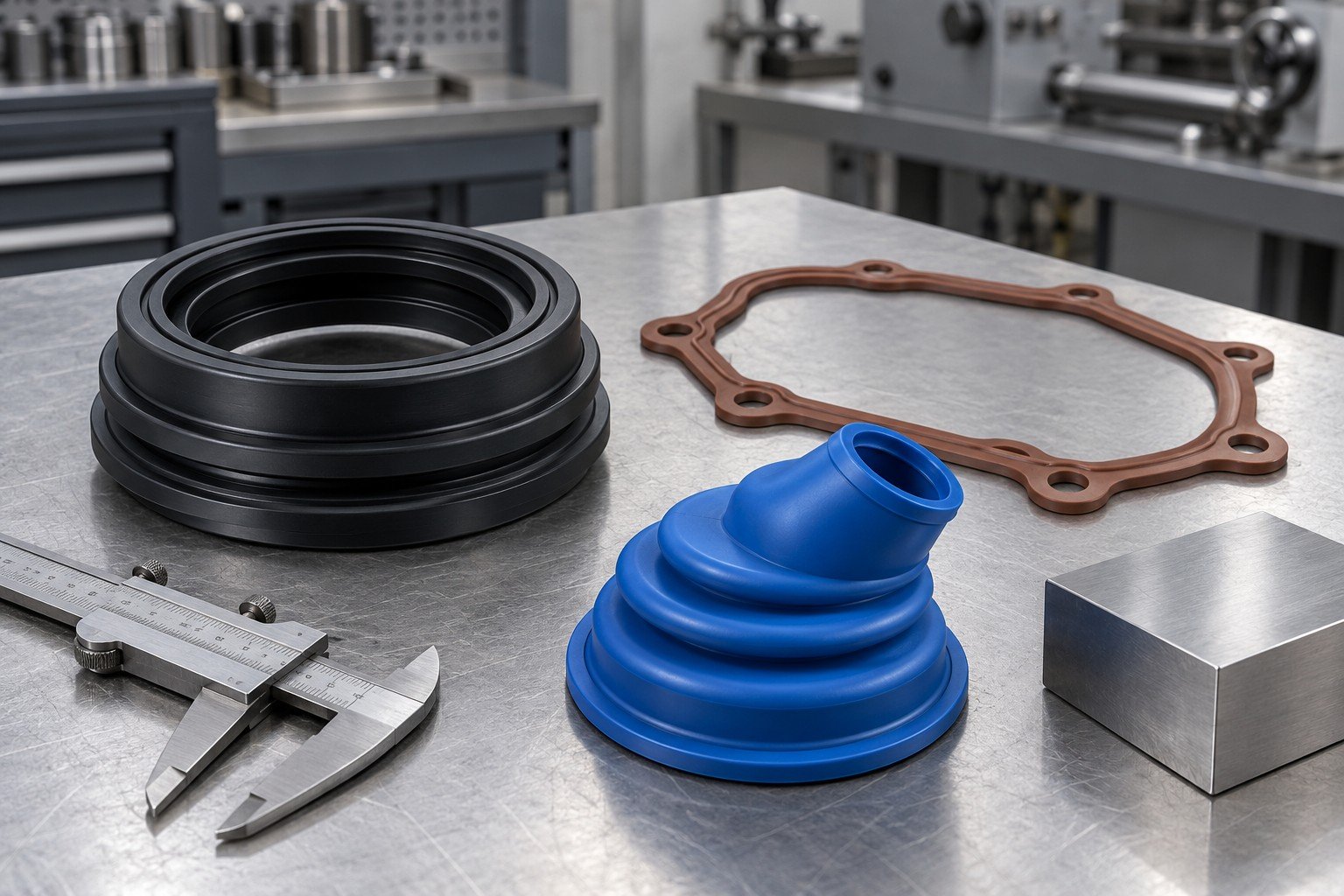 NBR seal and boot concepts for receiving inspection — illustrative generated concept