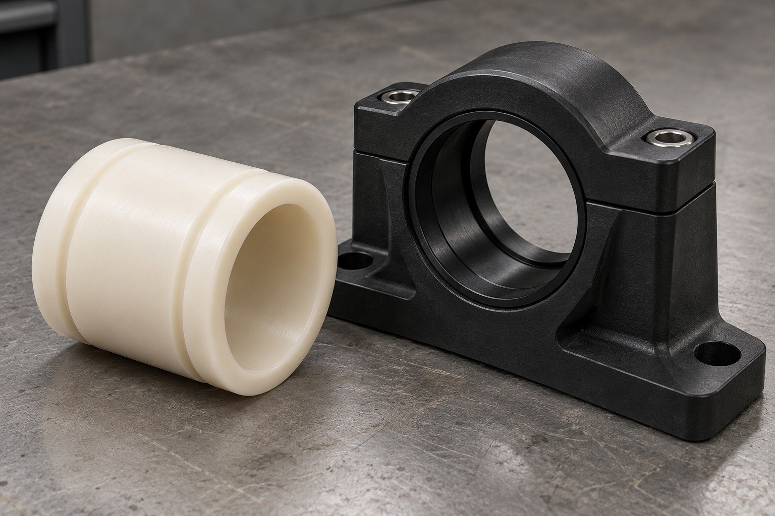 Nylon sliding contact review component — illustrative generated concept
