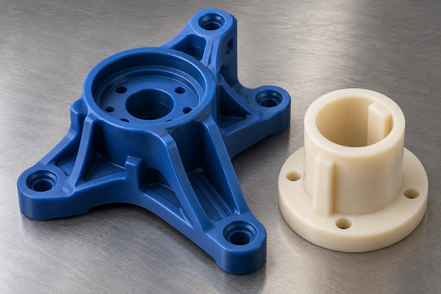 Illustrative nylon sensor mount and flanged bush component concept