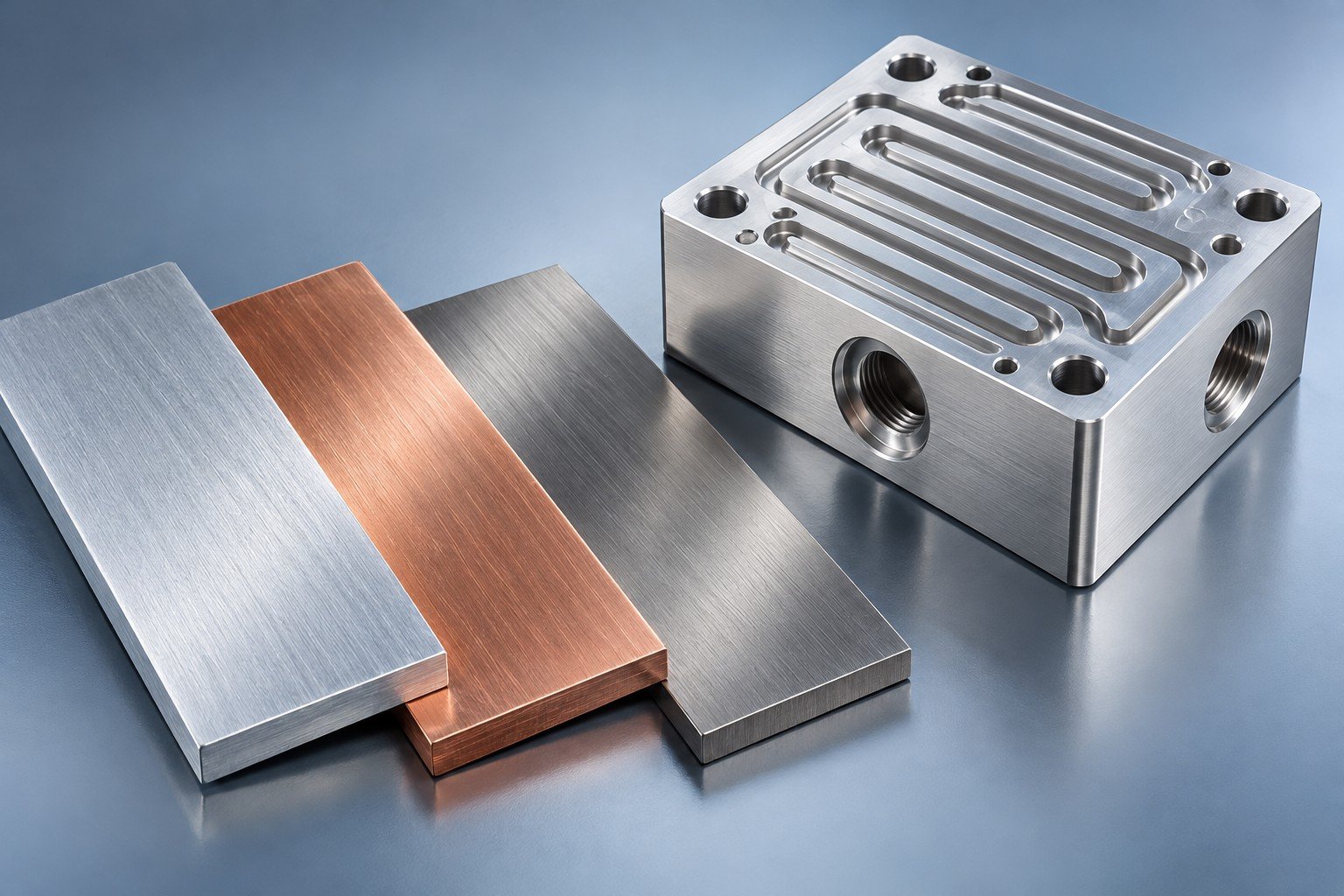 Illustrative material and coolant review for optical telecom cooling components; not documentary customer photography