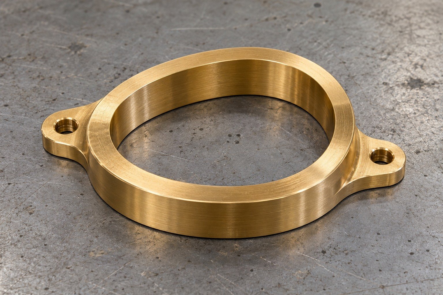 As-machined brass offset-ring surfaces — illustrative generated component concept