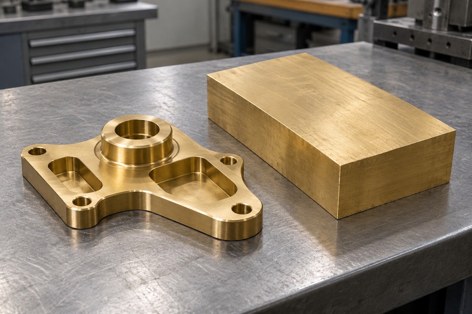 Condition review of a brass muntz mounting plate — illustrative generated component concept