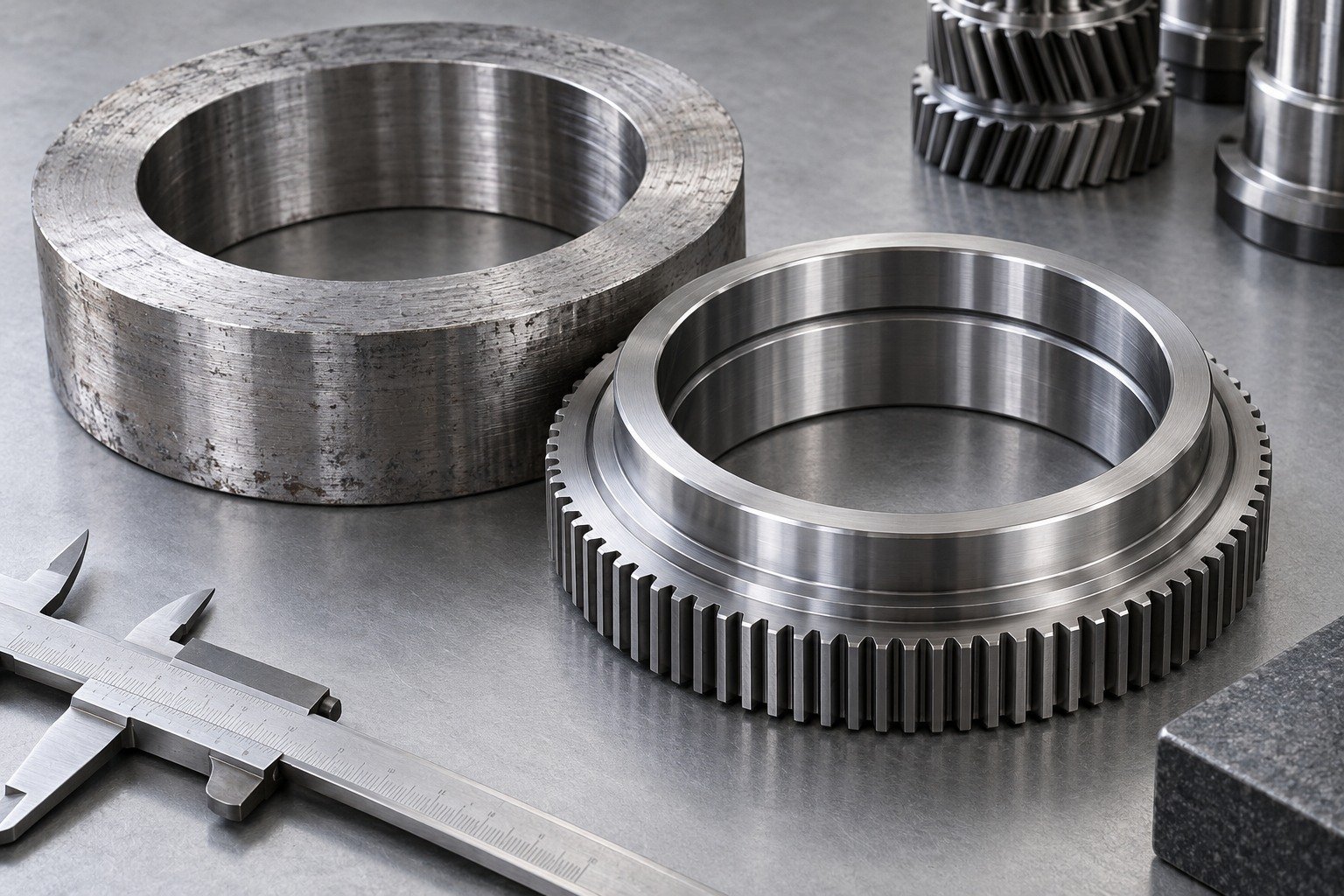 specialty steel 52100 · bearing features condition review — illustrative component concept