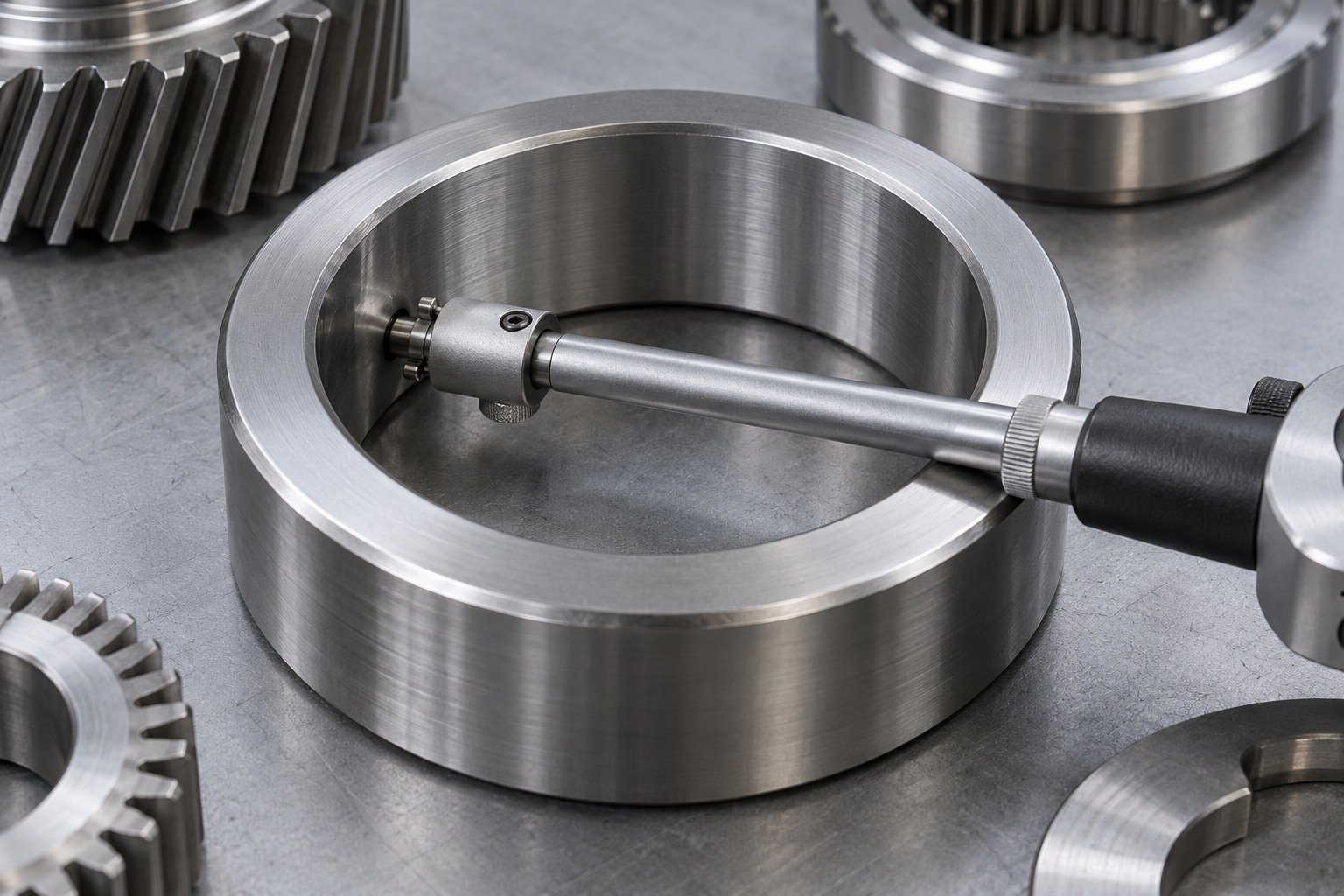 specialty steel 52100 · bearing features finish & records review — illustrative component concept