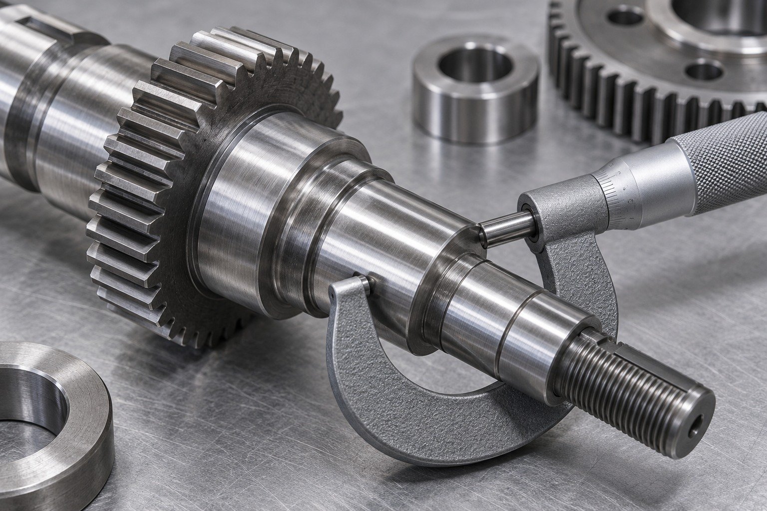 specialty steel 1144 · shafts & sleeves finish & records review — illustrative component concept