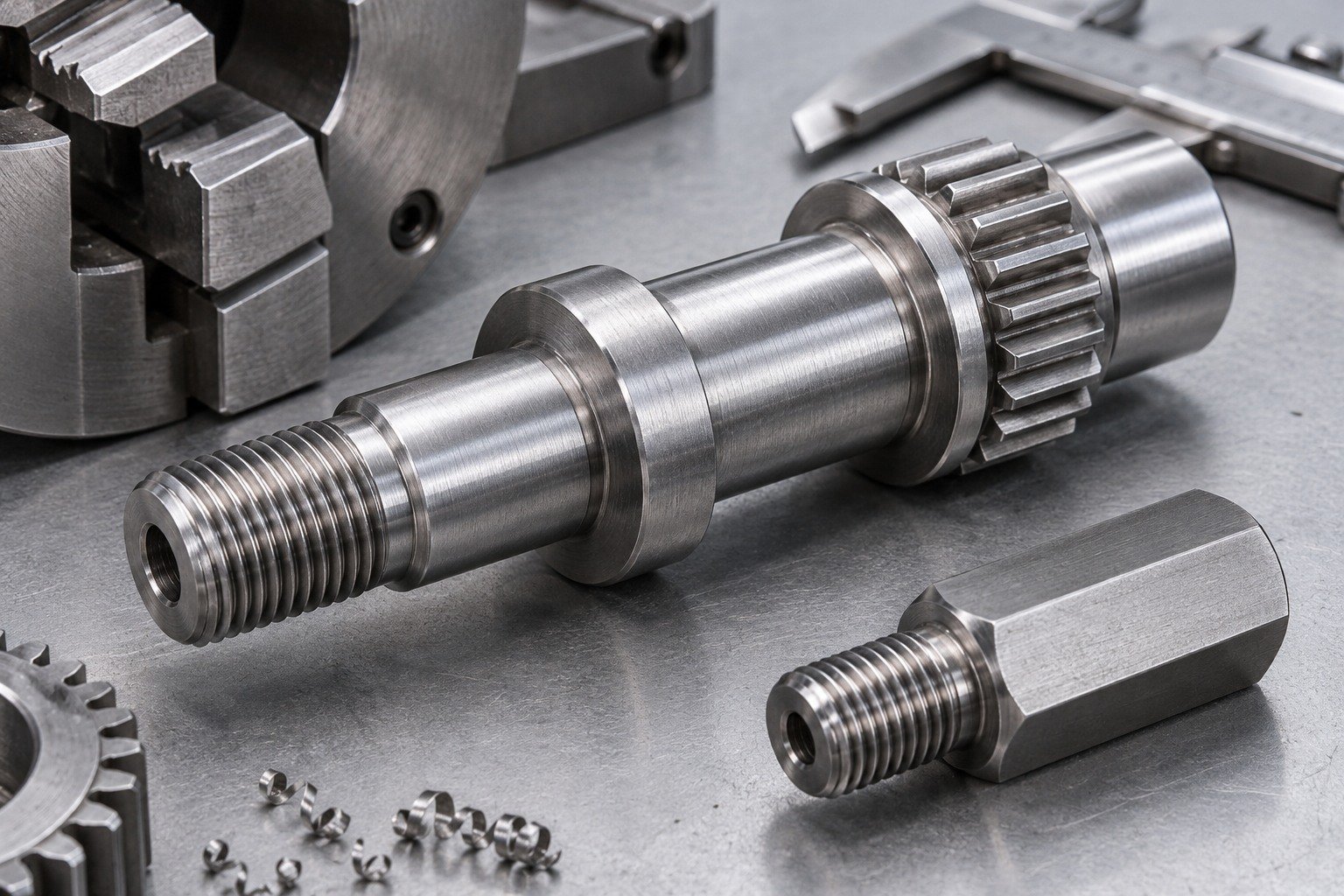 CNC Turning specialty steel component concept — illustrative component concept