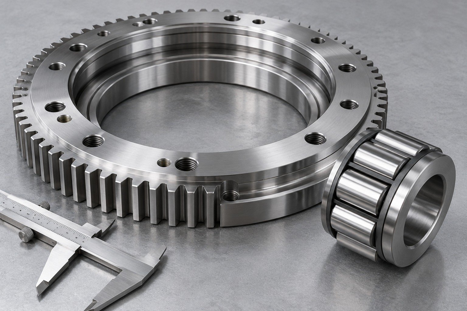 specialty steel 52100 · bearing features your part review — illustrative component concept