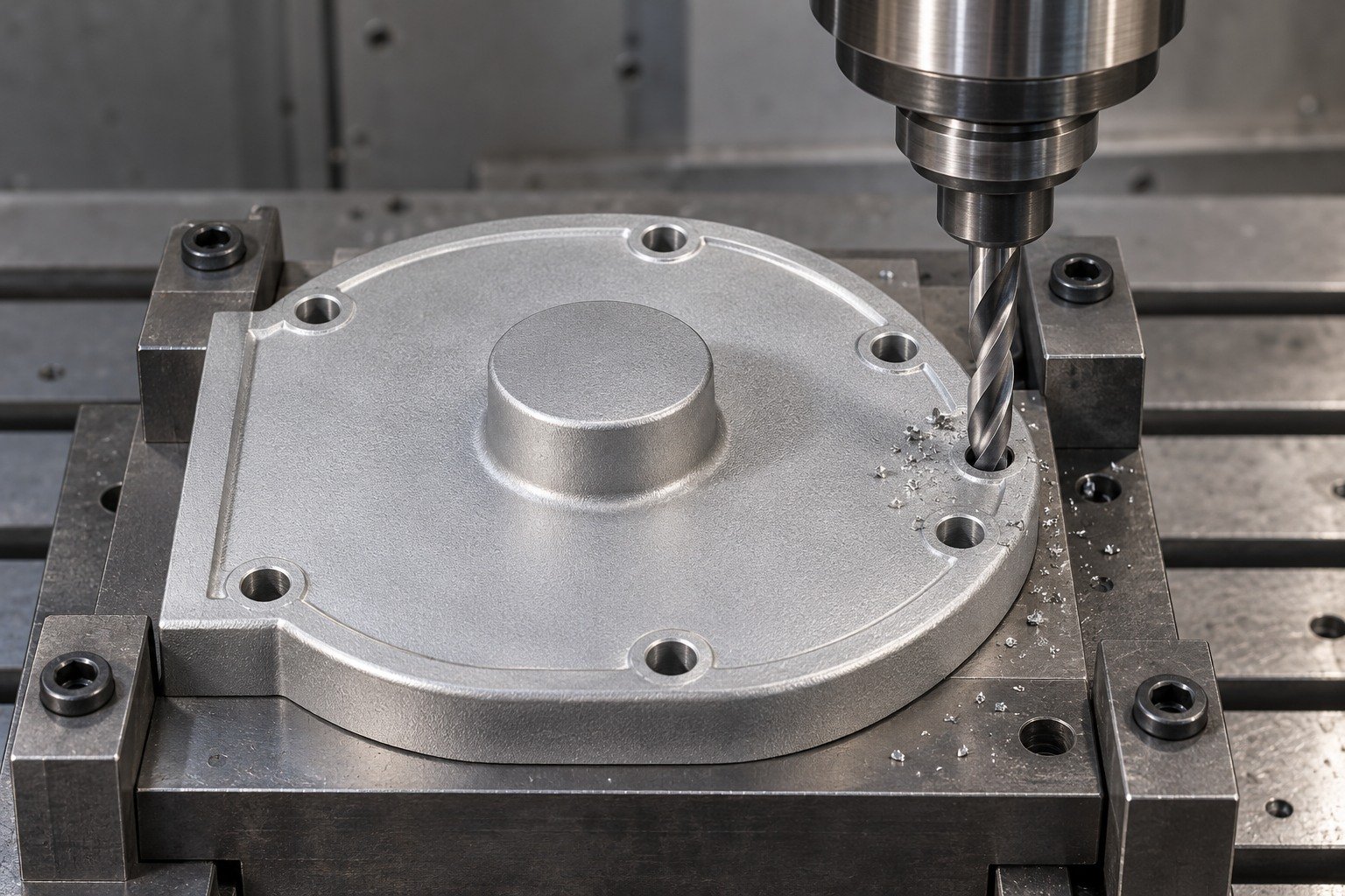 specialty zinc-alloy d shaped service cap processedm concept — illustrative generated component concept
