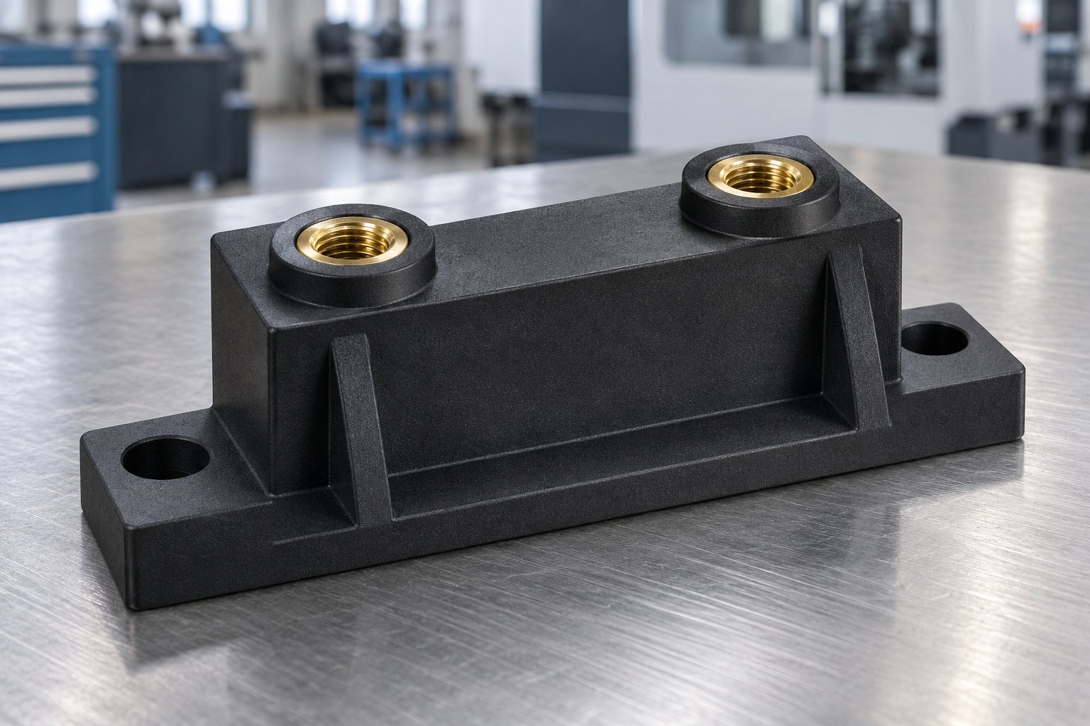 PBT inserts & assembly review — illustrative generated concept