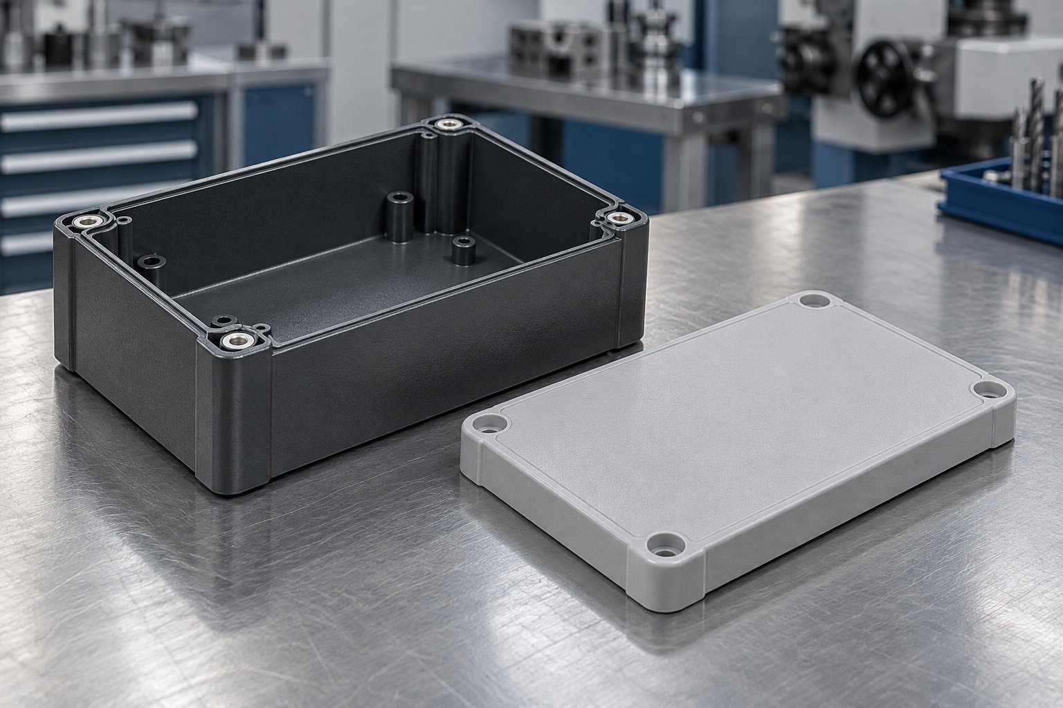 Illustrative PC/ABS terminal carrier concept; not material identification