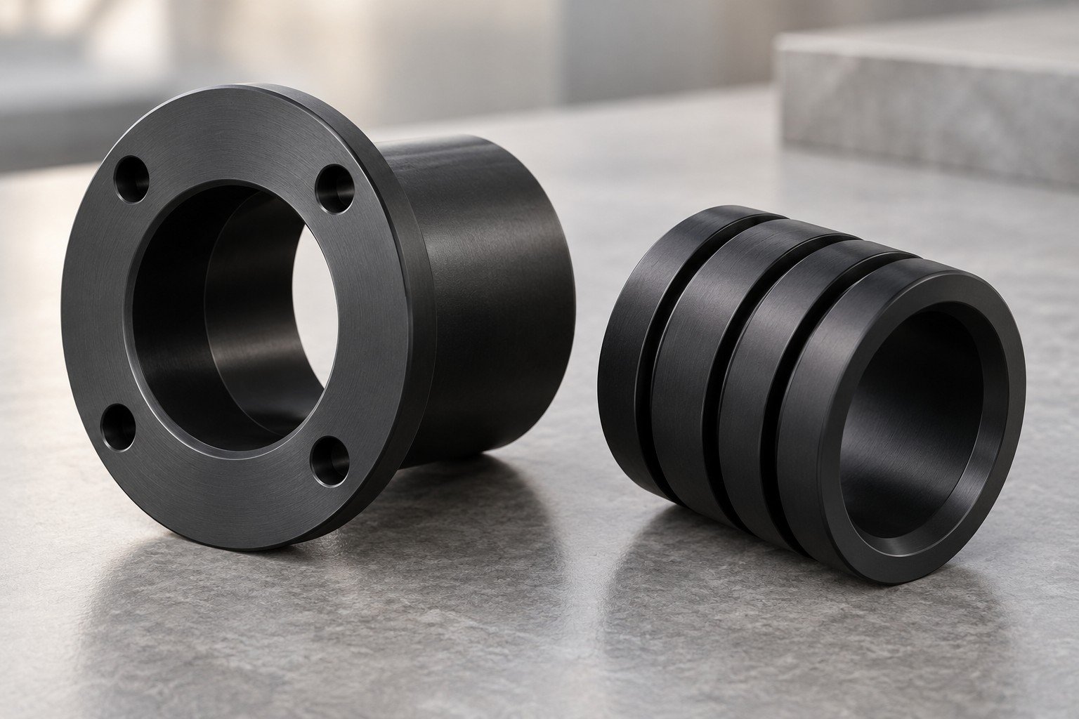 TECAPEEK PVX black overview component — illustrative generated concept