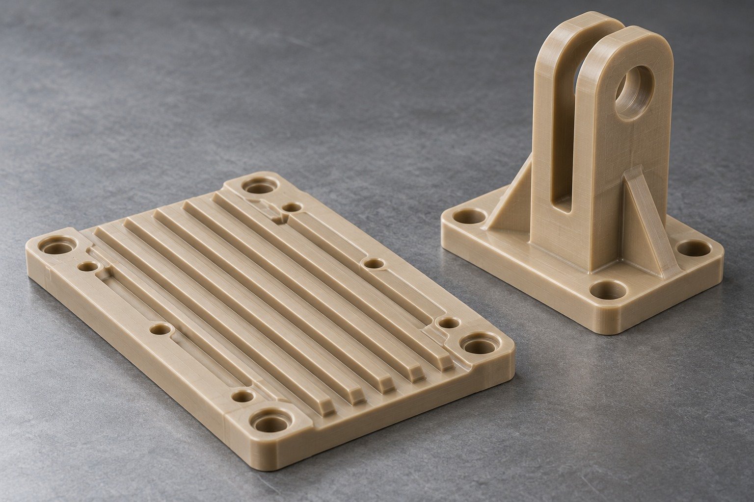 PEI opaque glass filled directional parts — illustrative generated concept