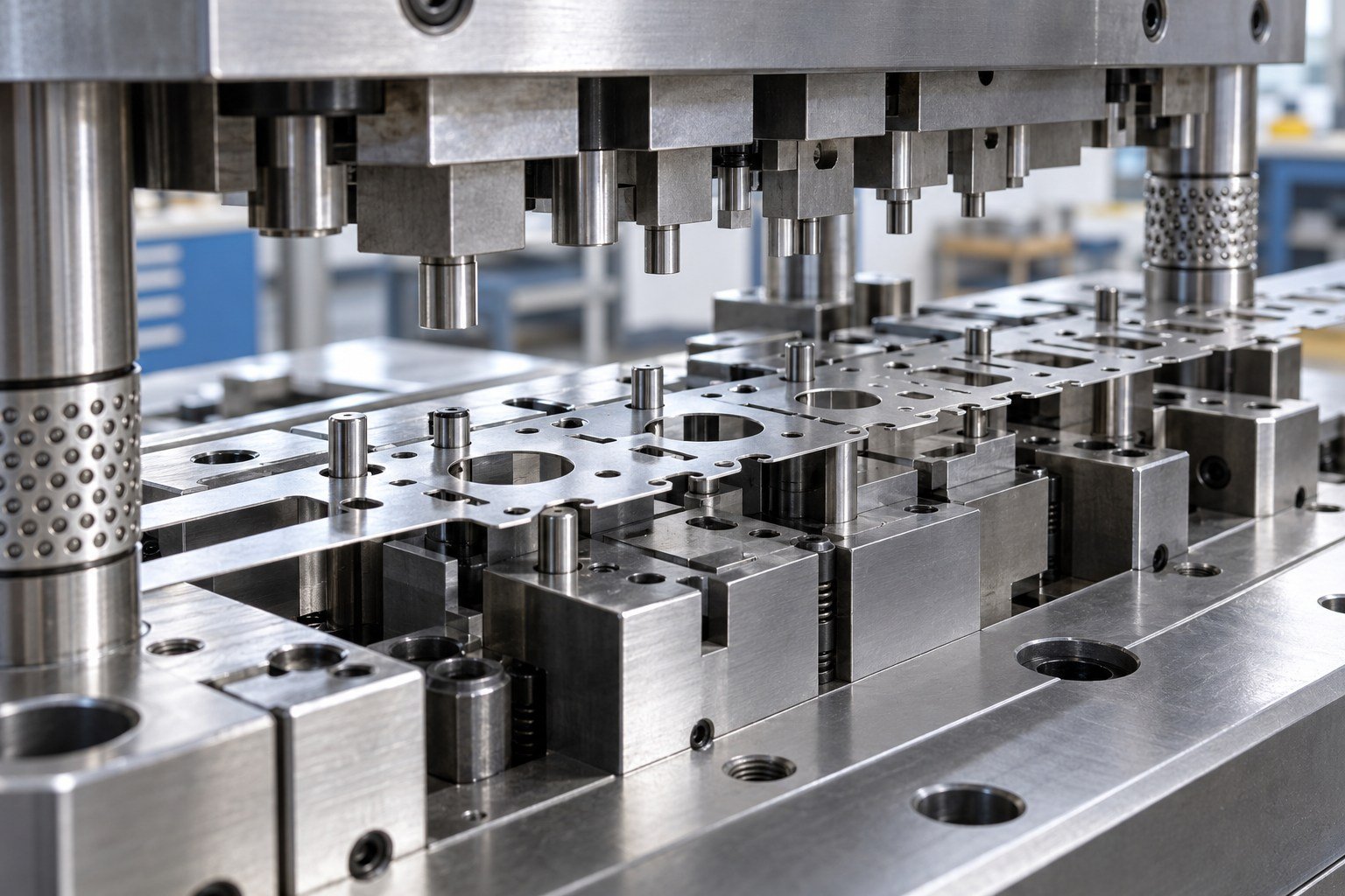 Pilot & Location Tooling — illustrative stamping tooling concept