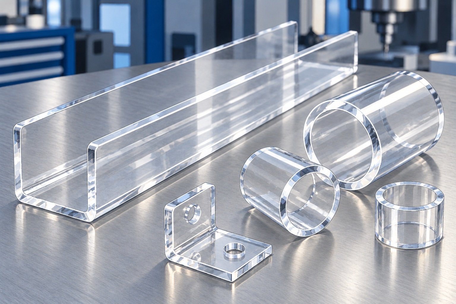 Acrylic profile and tube concepts — illustrative generated concept