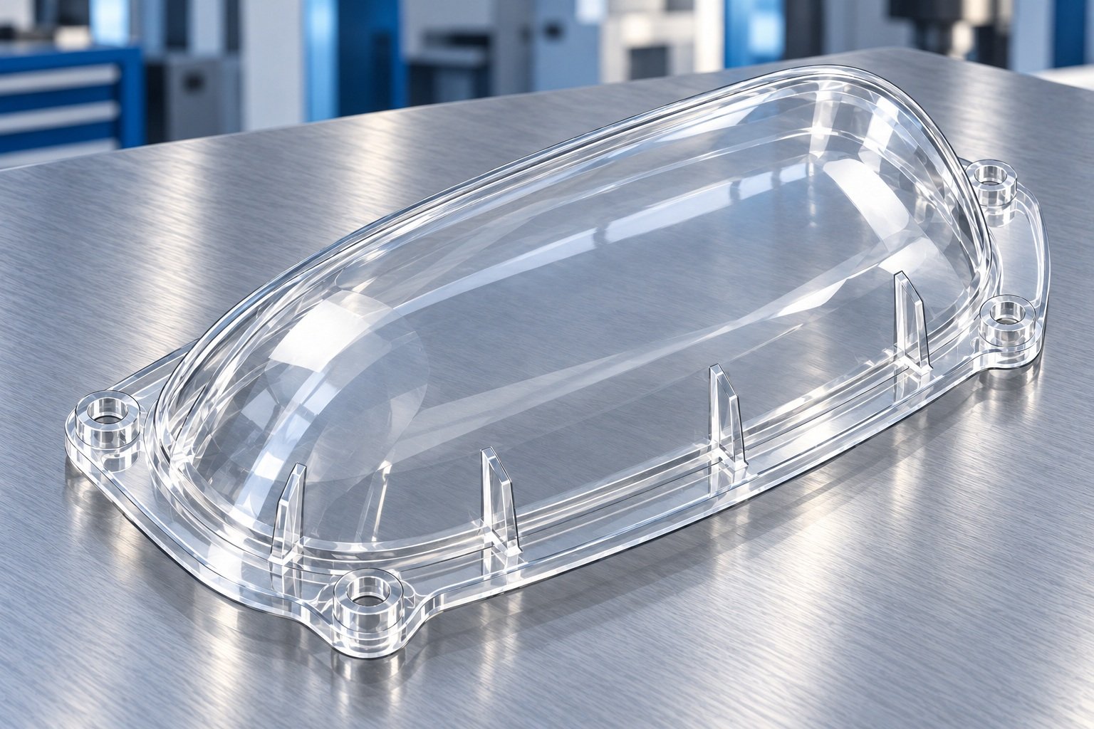 Acrylic molded cover and gate concept — illustrative generated concept